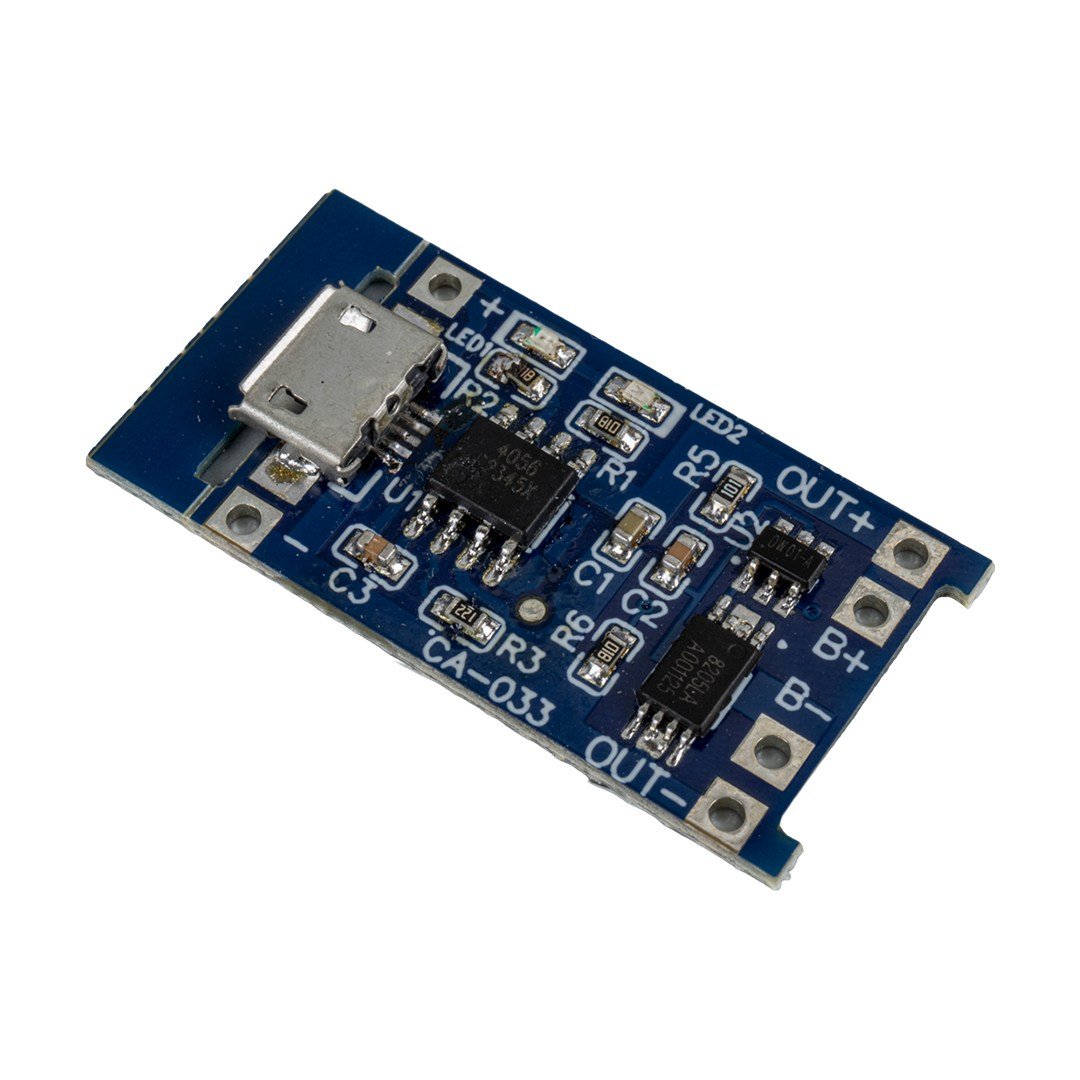 WEKO CA-033-MK 1S 5A MICRO USB BMS DEVRESİ LİTYUM BATARYA ŞARJ MODÜLÜ 27X17X4MM