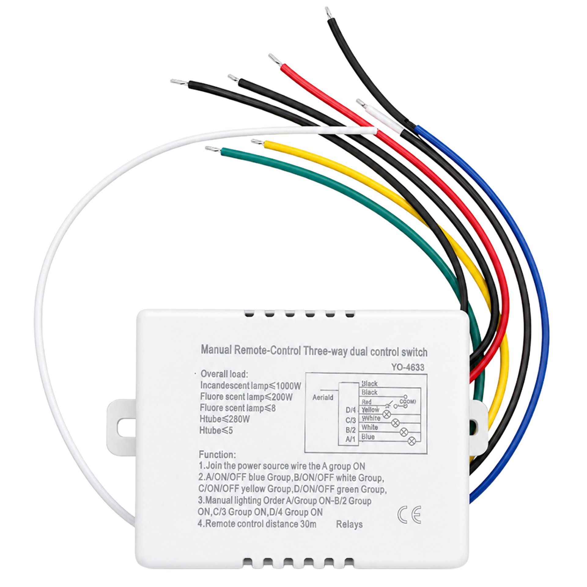 Weko Weko WK-28838 4 Kanallı Uzaktan Kumandalı Aydınlatma Kontrol Anahtarı Avize Modülü - Led Ampul Aydınlatma