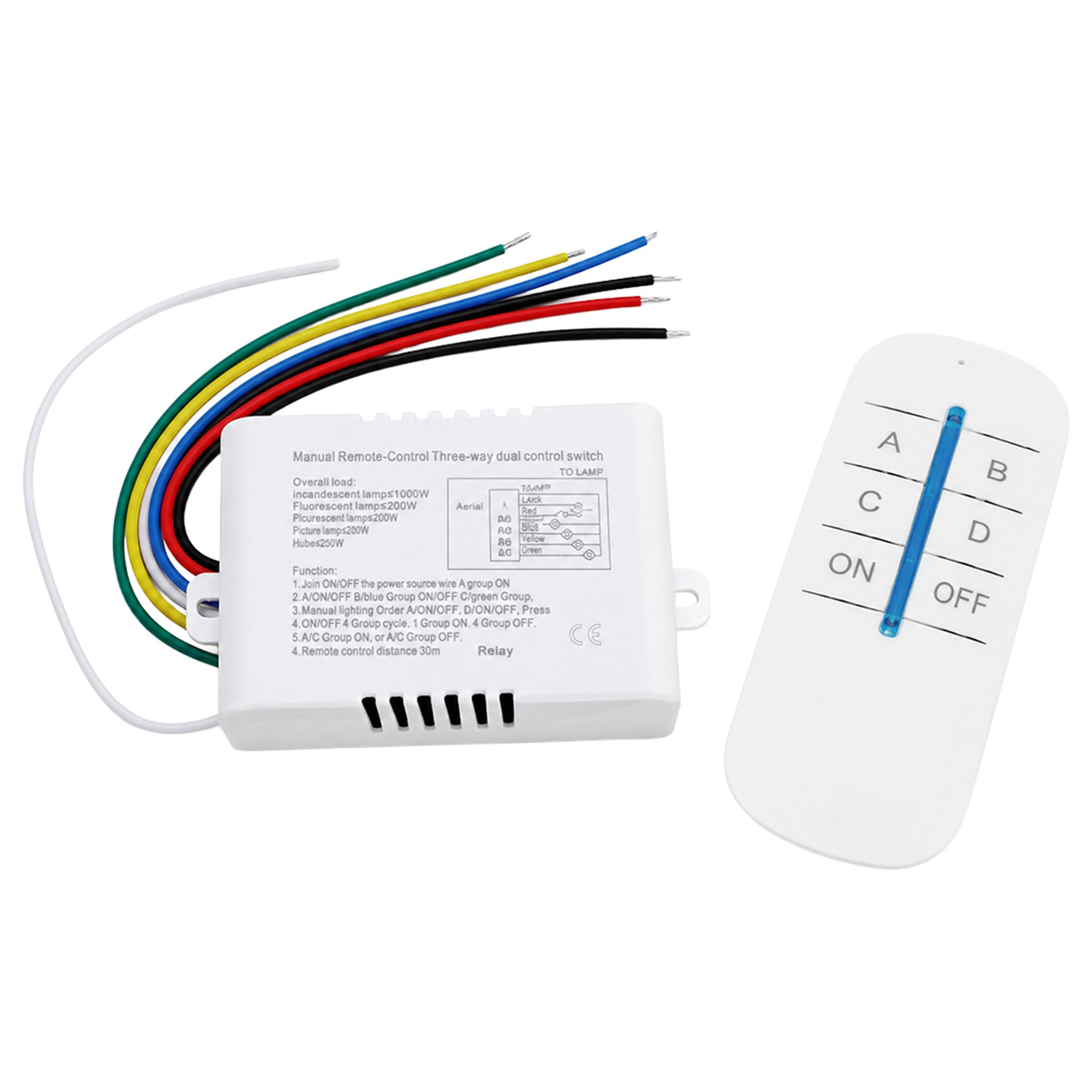 Weko Weko WK-28838 4 Kanallı Uzaktan Kumandalı Aydınlatma Kontrol Anahtarı Avize Modülü - Led Ampul Aydınlatma
