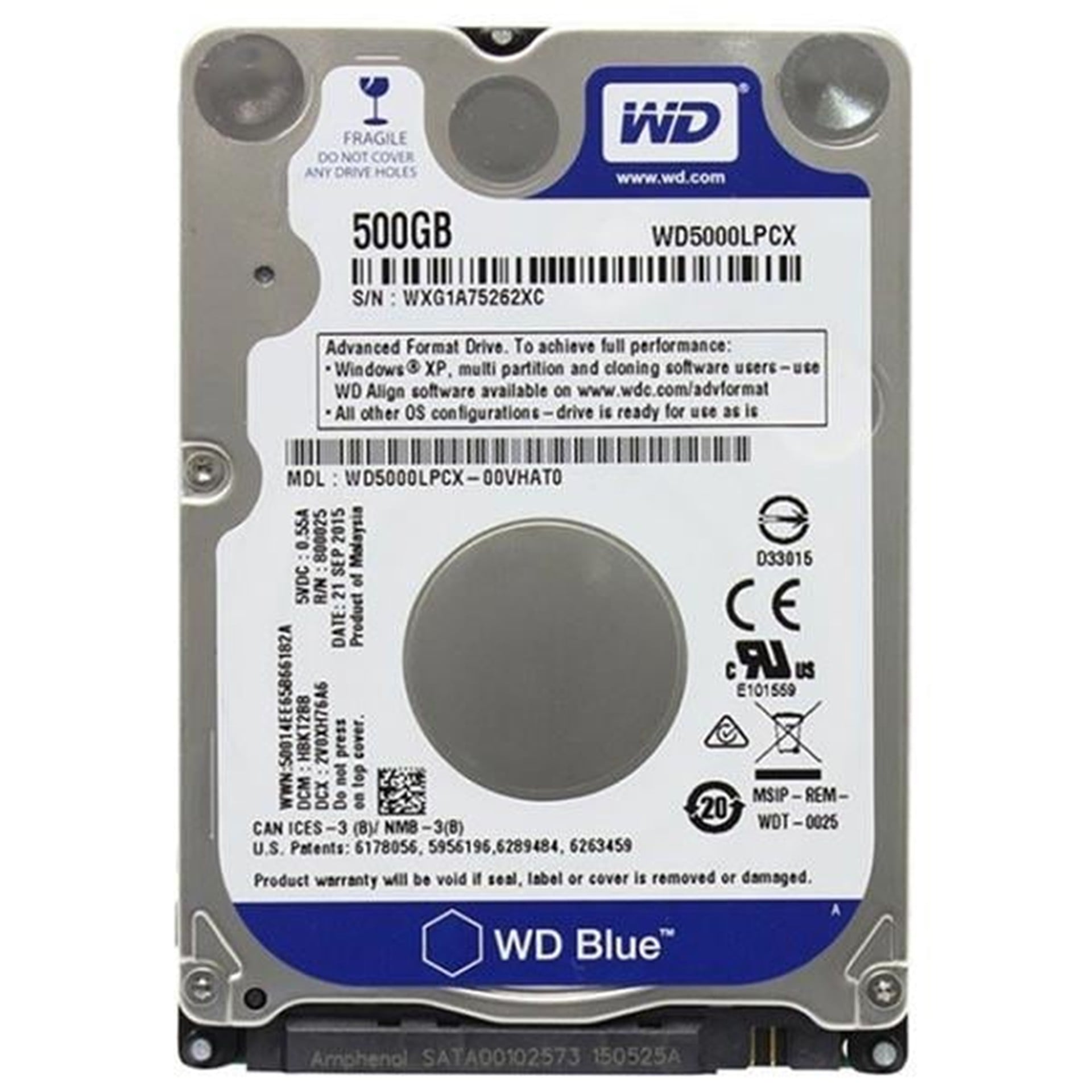 Western Digital Western Digital WD5000LPCX Sata6 2.5'' 5400RPM 500 GB Harddisk - Sata Diskler