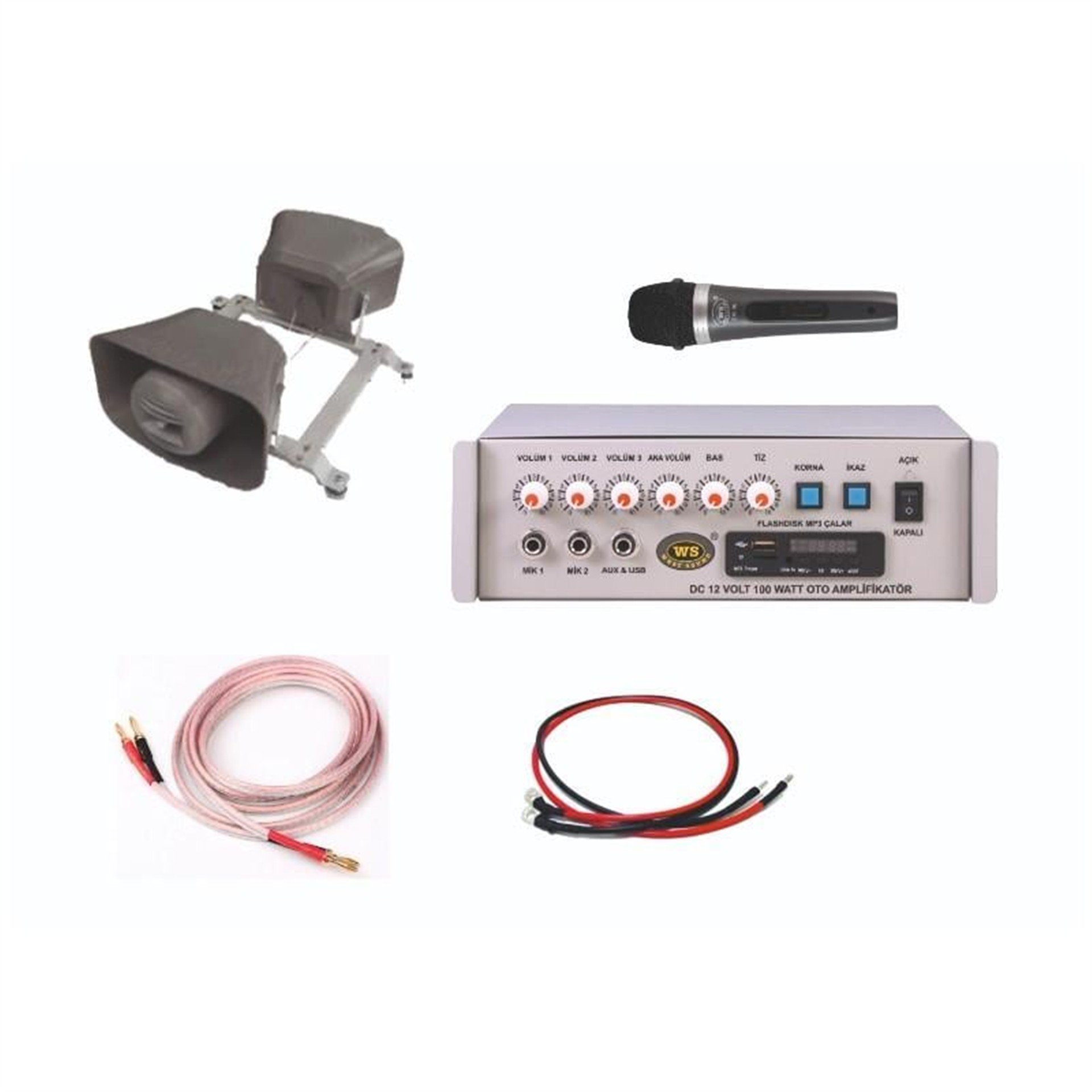 Westsound Westsound 16 Cm 150 Watt 2Li Araç Üstü Hoparlör Seçim Seti (12V/100W Amfili) - Kontrol Üniteleri