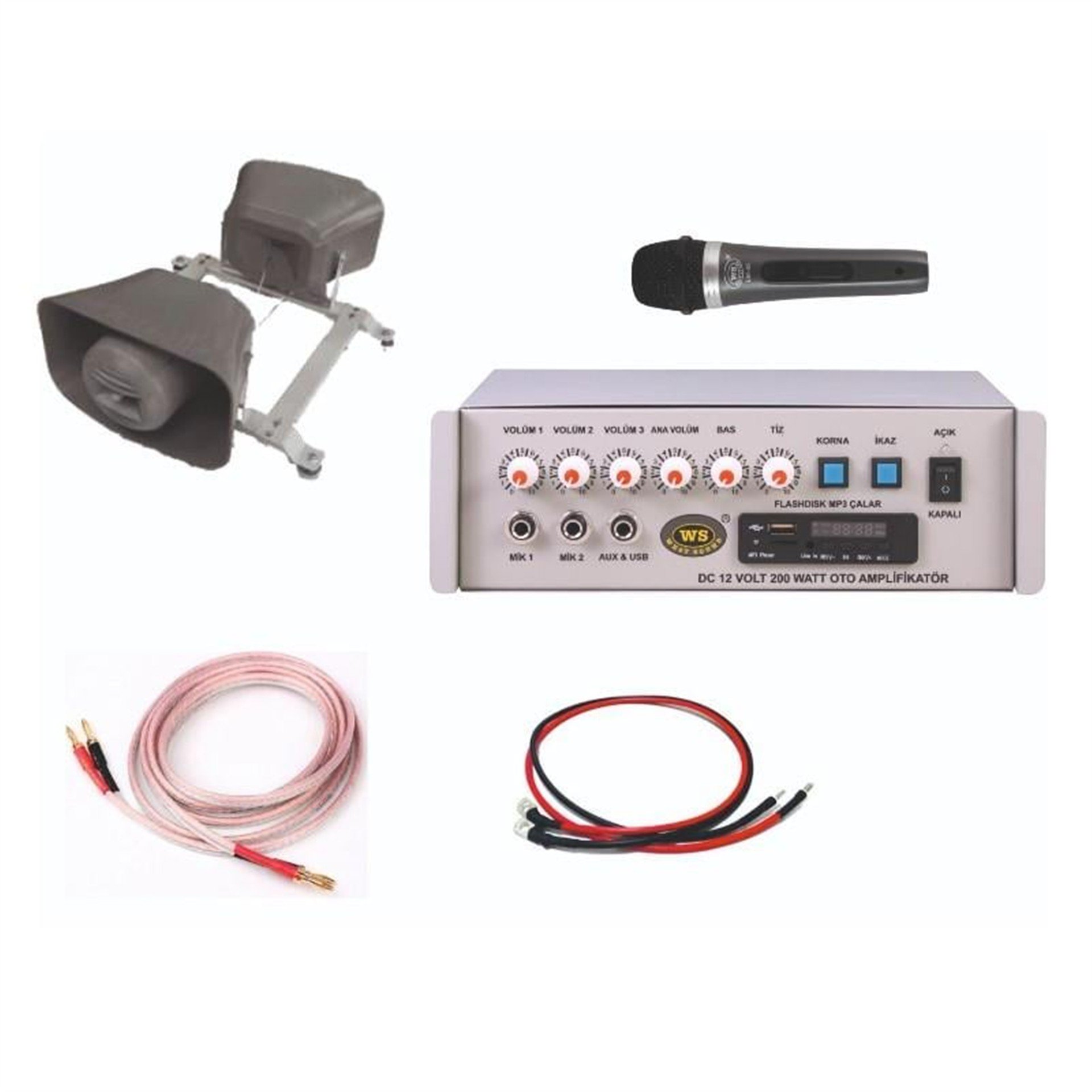 Westsound Westsound 20 Cm 200 Watt 2Li Araç Üstü Hoparlör Seçim Seti (12V/200W Amfili) - Kontrol Üniteleri