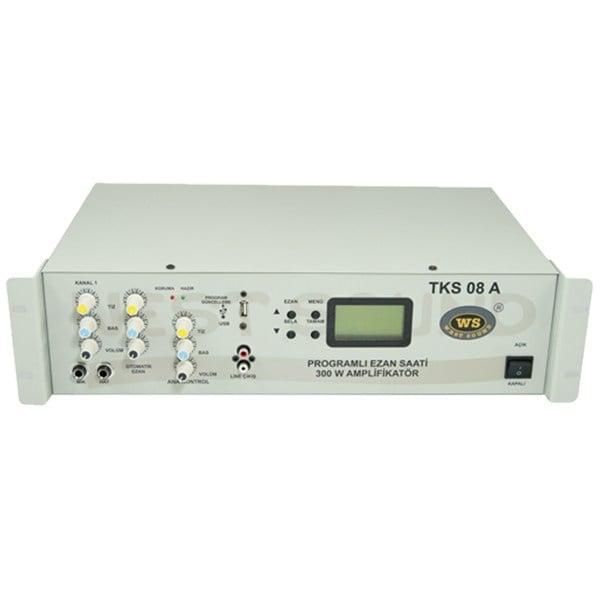 WESTSOUND TKS-08A 2X150W ANFİLİ PROGRAMLI EZAN*SELA SAATİ (81 İL İÇİN UYGUN*3 SES HOCA*19'')