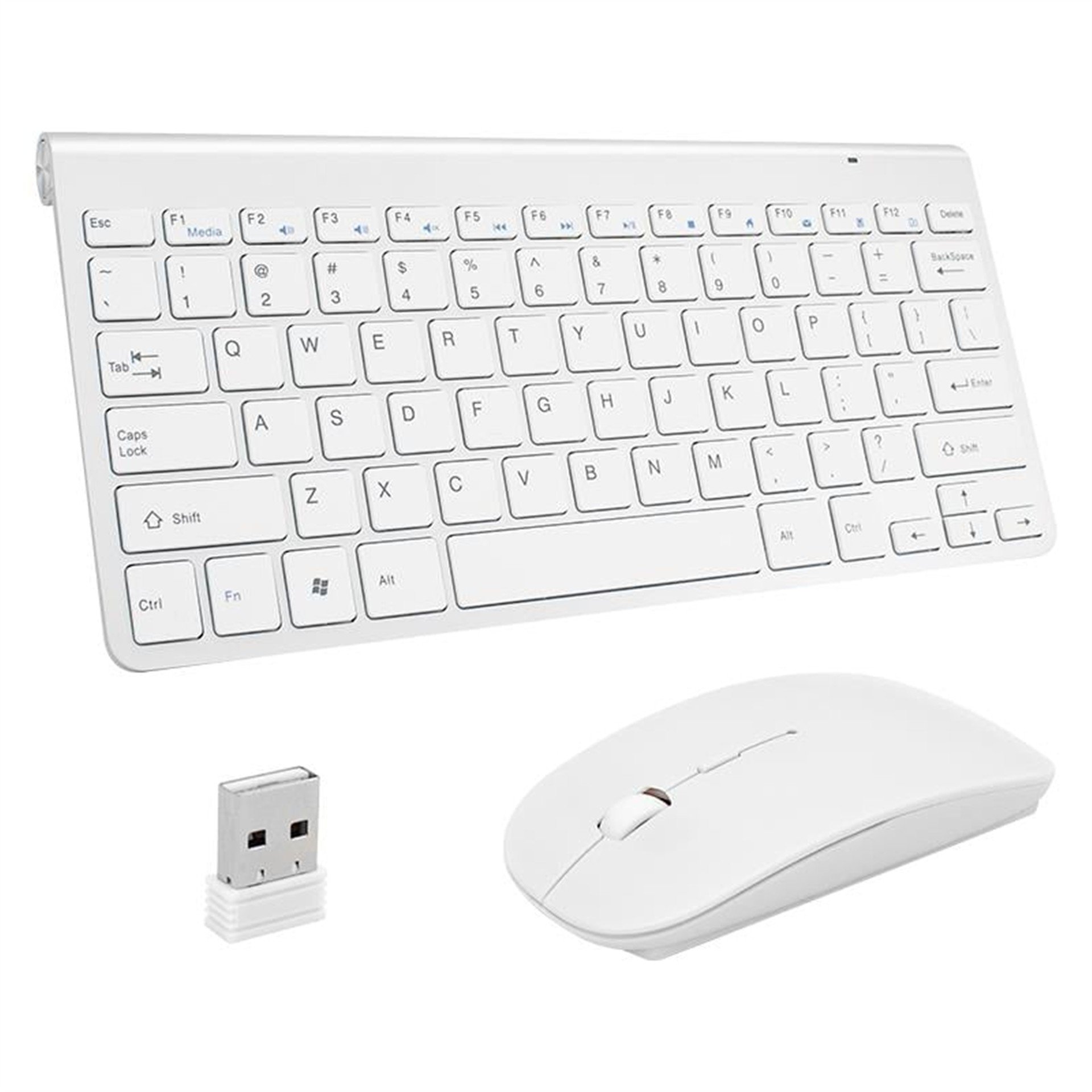 Wieder Wieder Wireless Slim Kablosuz Klavye Mouse Set Beyaz WR-70W - Klavye & Mouse Set