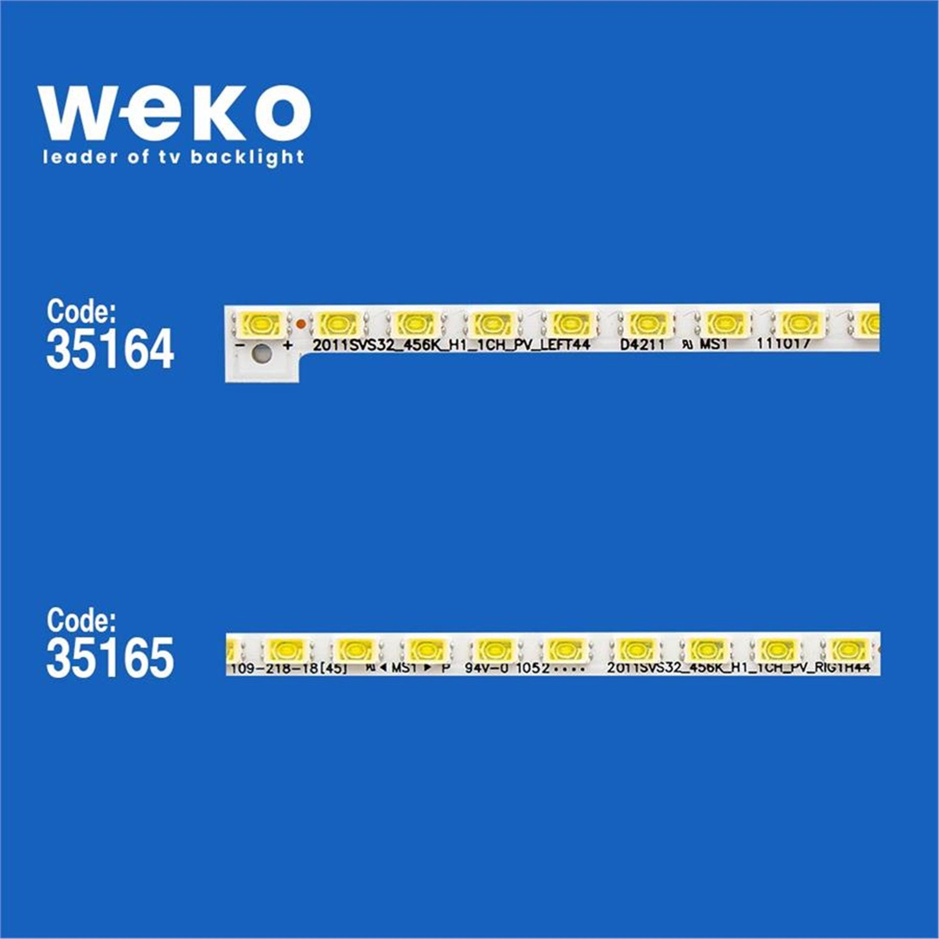 Weko Wkset-5131 35164X1 35165X1 2011Svs32-Fhd-5K6K 2 Adet Led Bar (44Led) - Tv Led Bar