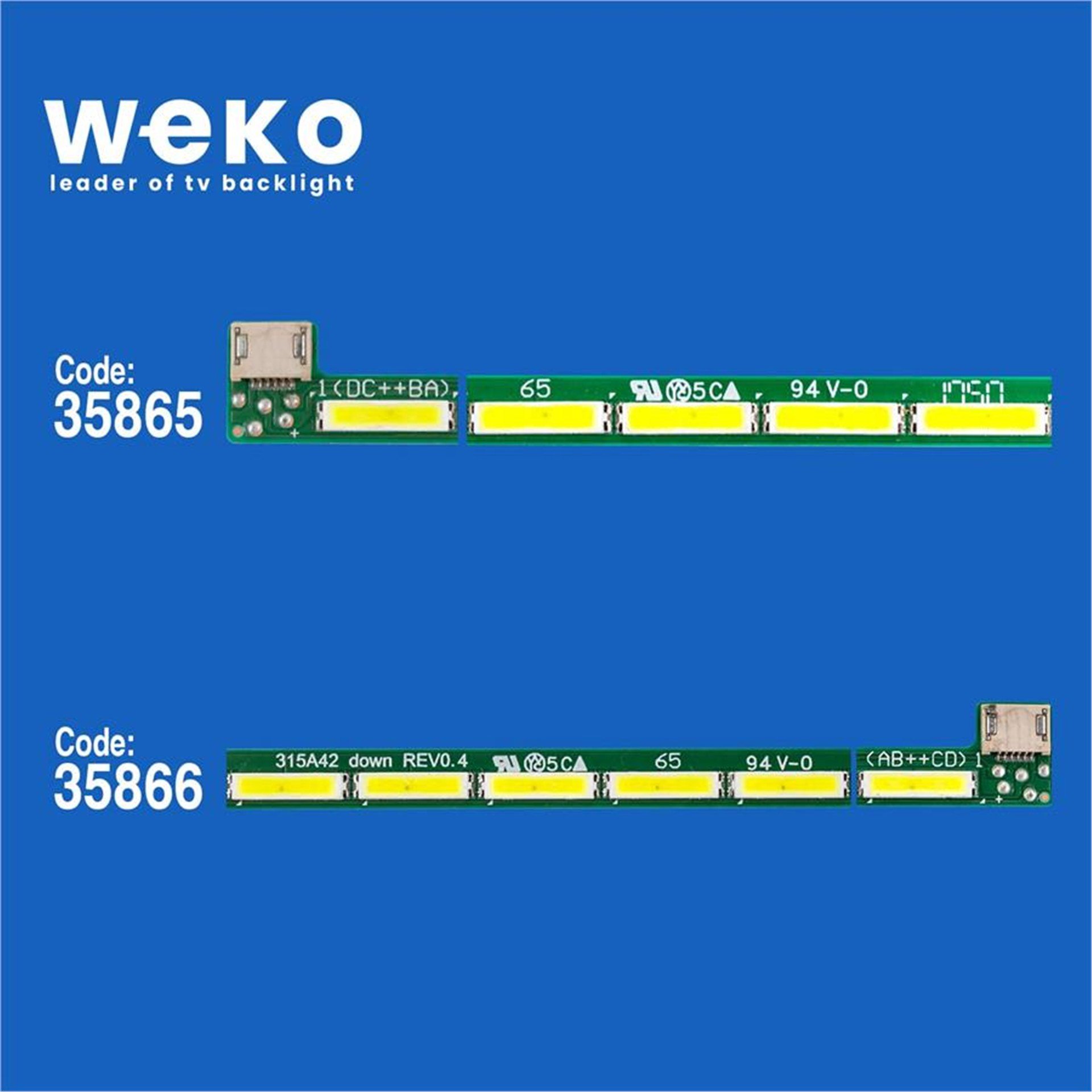 Weko Wkset-5246 35865X2 35866X2 315A42 Down/315A42 Up 4 Adet Led Bar (76Led) - Tv Led Bar