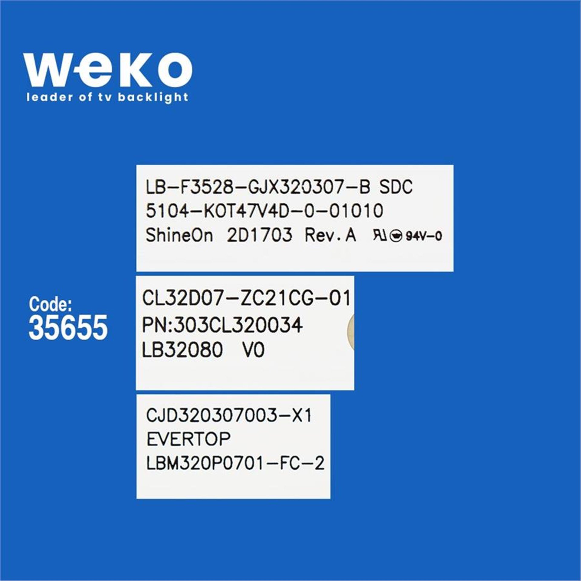 Weko Wkset-5258 35655X3 Philips Evertop Lbm320p0701-Fc-2  3 Adet Led Bar - Tv Led Bar