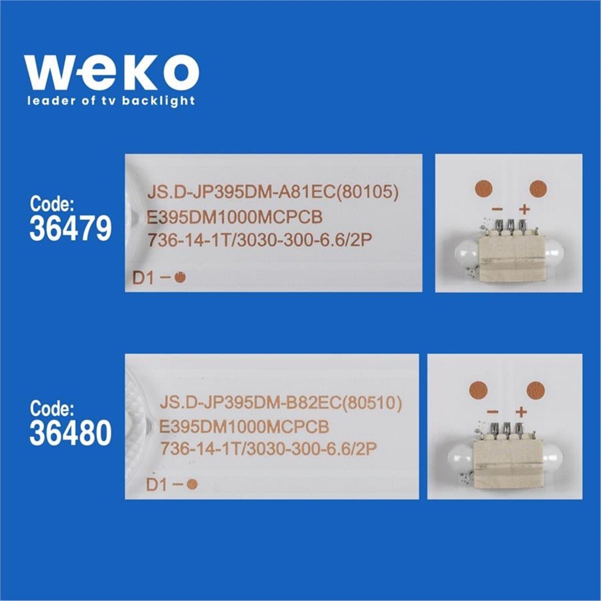 Weko Wkset-5432 36479X2 36480X1 Js-D-Jp395dm 3 Adet Led Bar - Tv Led Bar