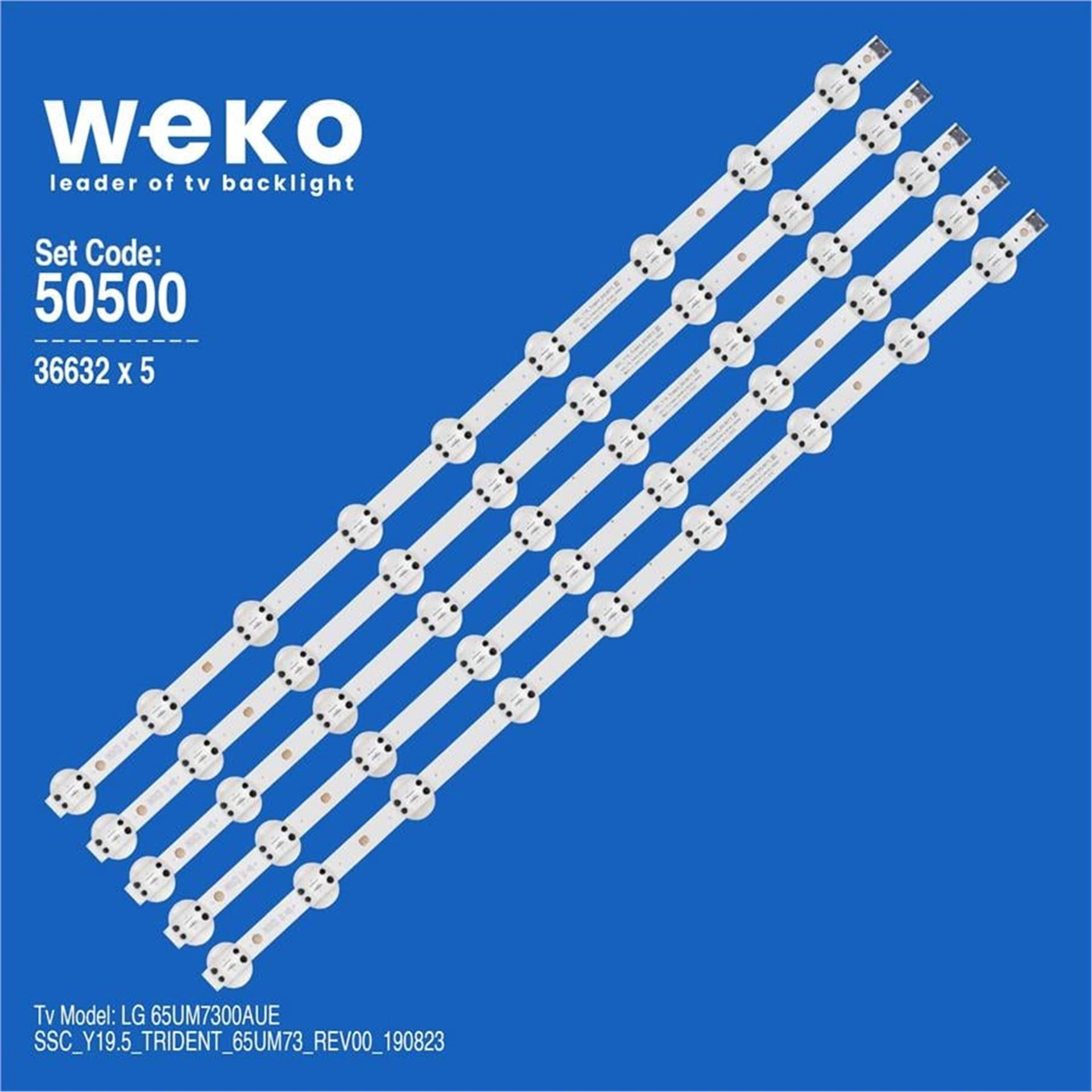 Weko Wkset-5500 36632X5 Ssc_Y19.5_Trıdent_65Um73_Rev00_190823 5 Adet Led Bar - Tv Led Bar