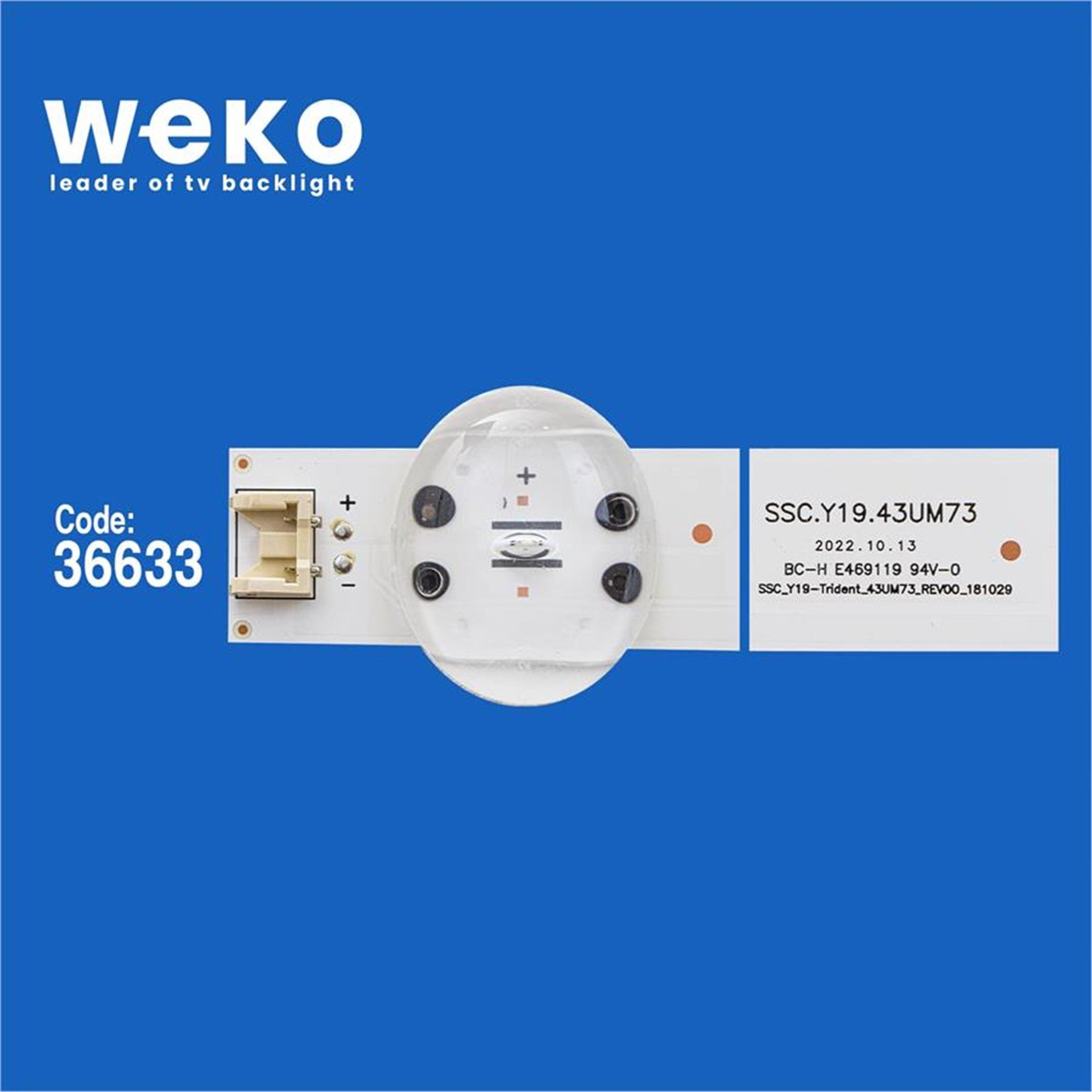Weko Wkset-5501 36633X3 Ssc_Y19_Trident_43Um73_Rev00_181029 3 Adet Led Bar - Tv Led Bar