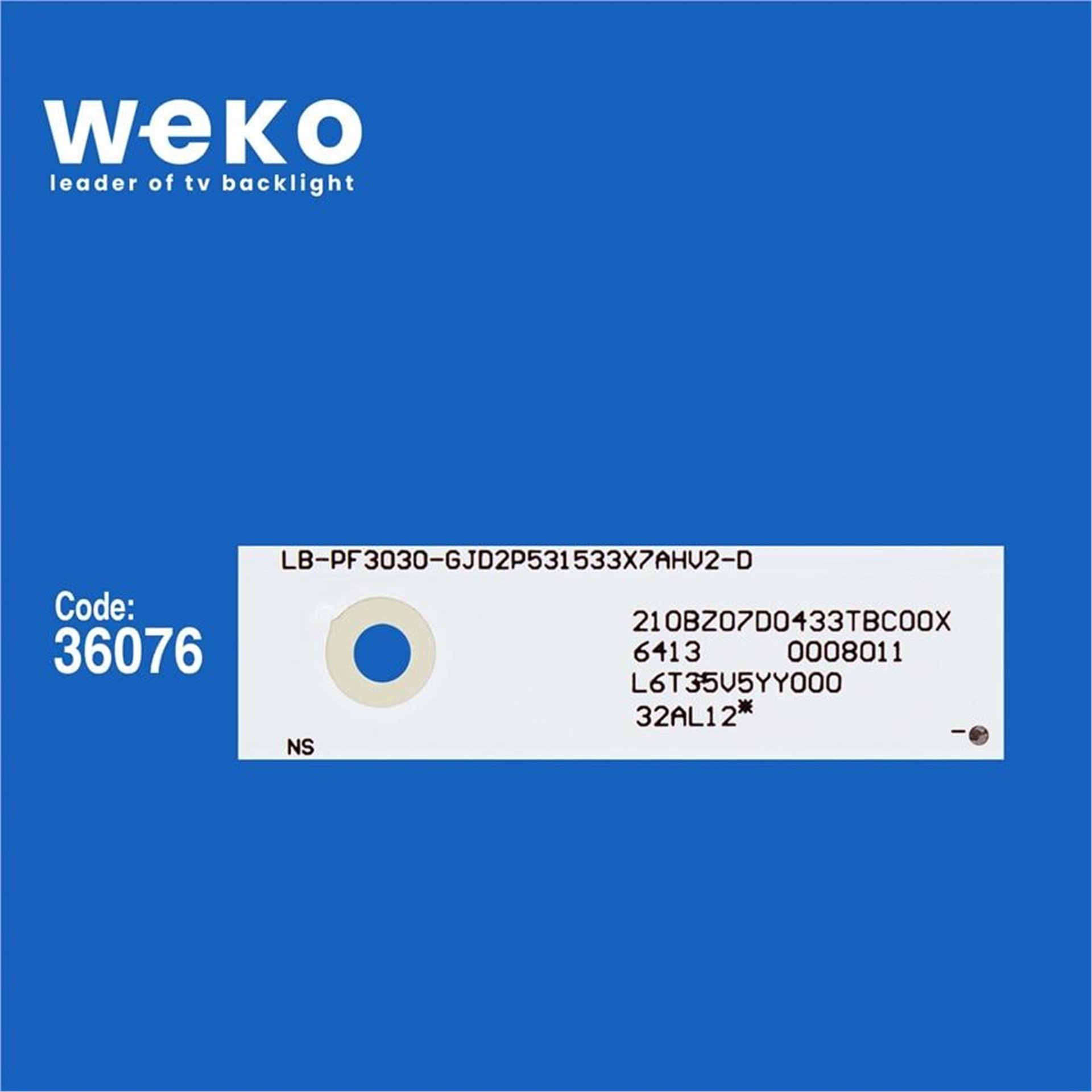 Weko Wkset-5540 36076X3 Lb-Pf 3030-Gjd2p53153x7ahv2-D 3 Adet Led Bar - Tv Led Bar