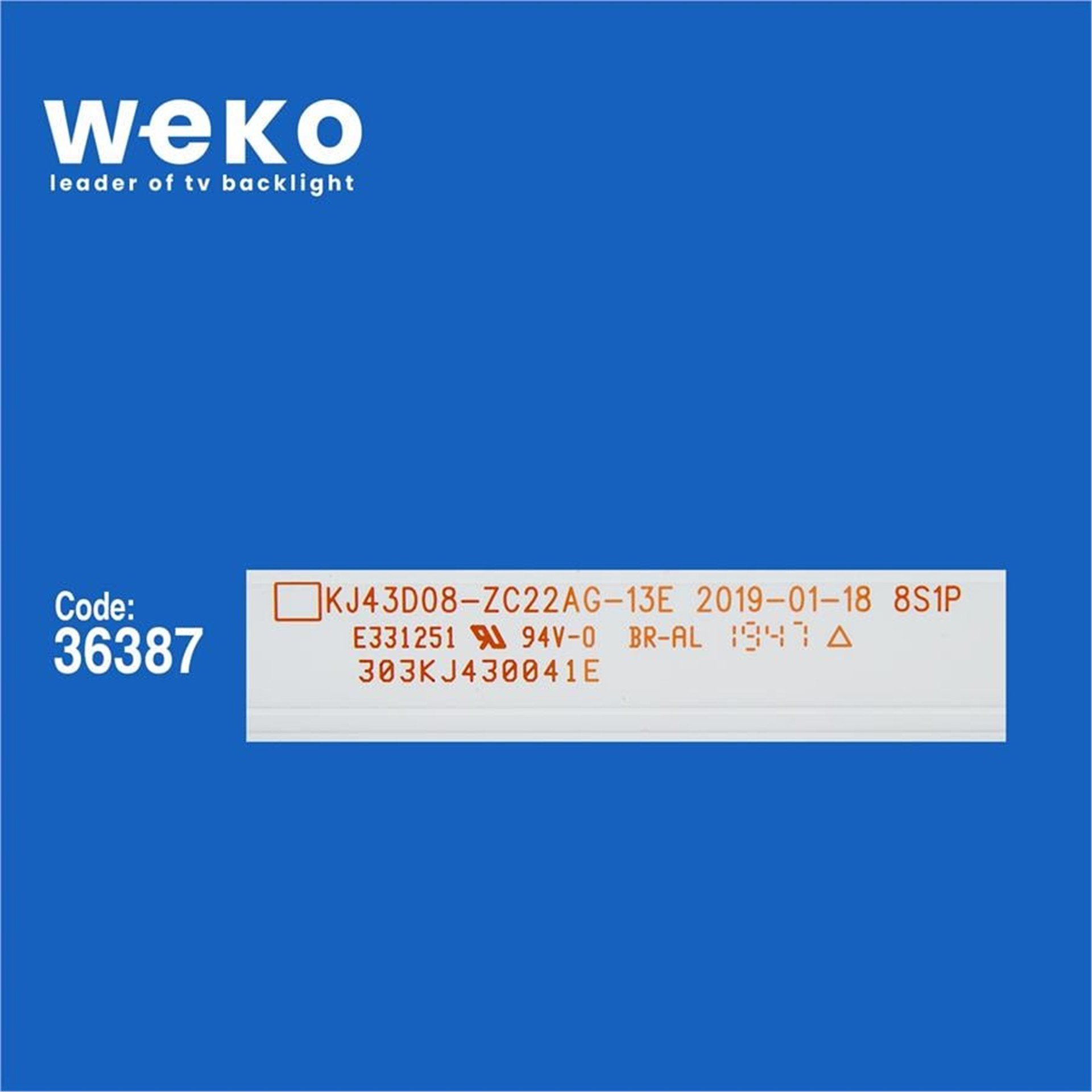 Weko Wkset-5551 36387X3 Kj43d08-Zc22ag-13E 303Kj430041e 8S1P 3 Adet Led Bar - Tv Led Bar
