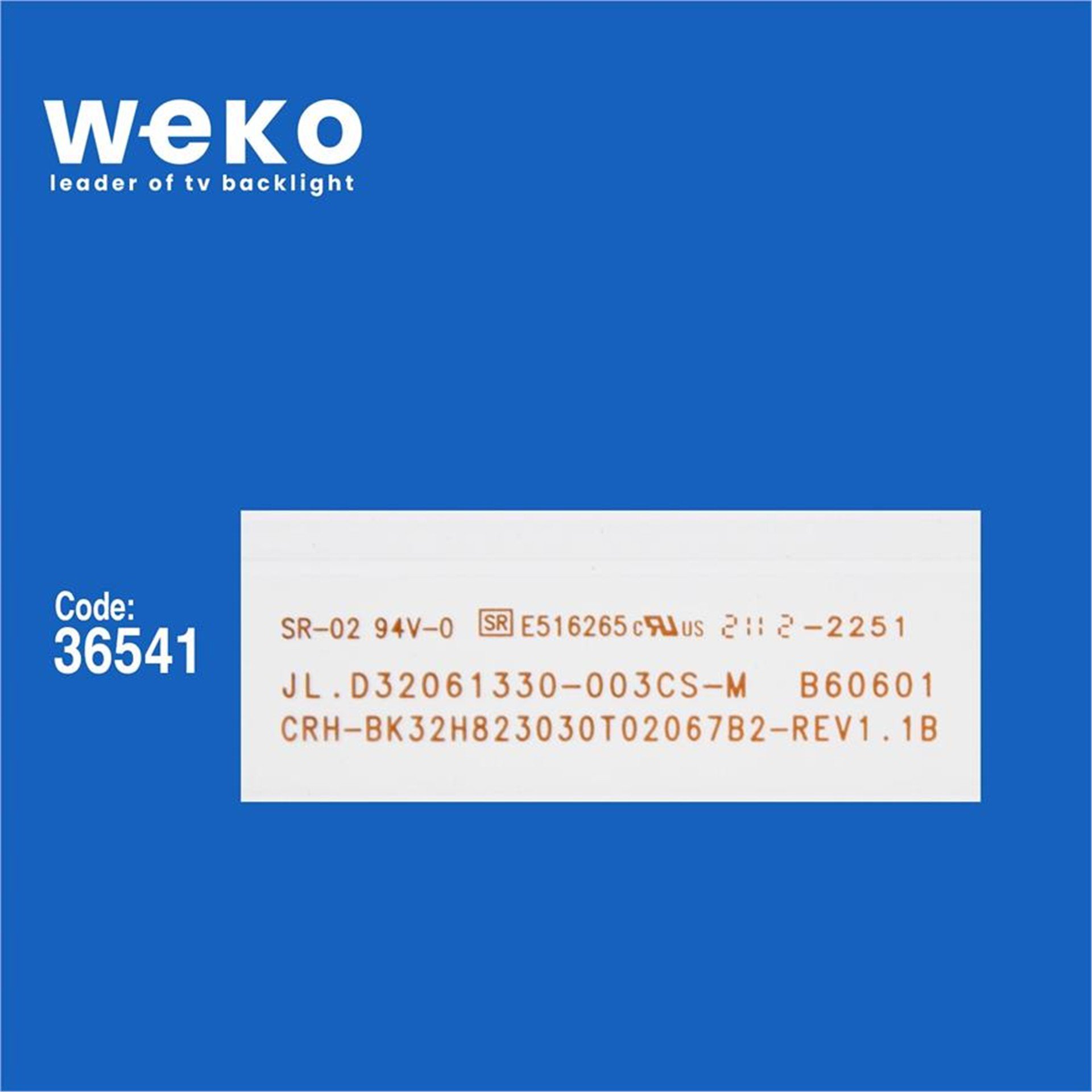 Weko Wkset-5554 36541X2 Jl.D32061330-003Cs-M B60601 2 Adet Led Bar - Tv Led Bar
