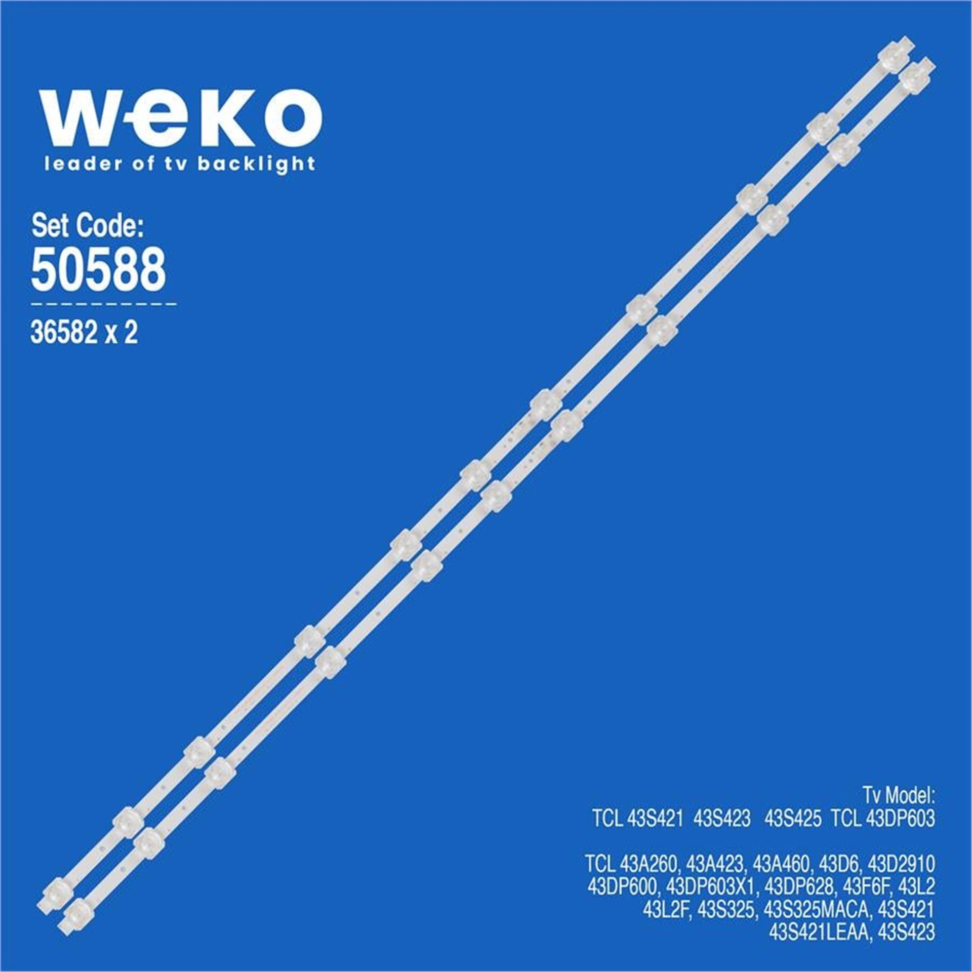 Weko Wkset-5588 36582X2 Gıc43lb32_3030F2.1D|4C-Lb4311 2 Adet Led Bar - Tv Led Bar