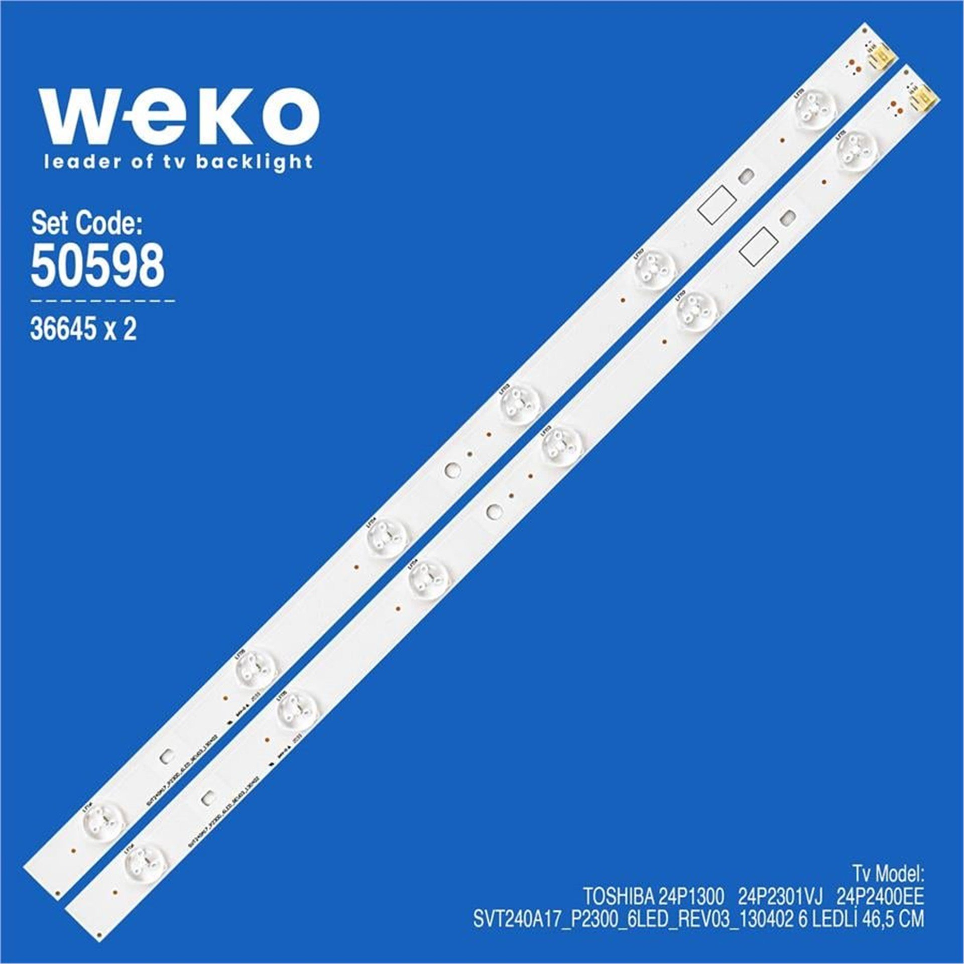 Weko Wkset-5598 36645X2 Svt240a17_P2300_6Led_Rev03_130402 2 Adet Led Bar - Tv Led Bar