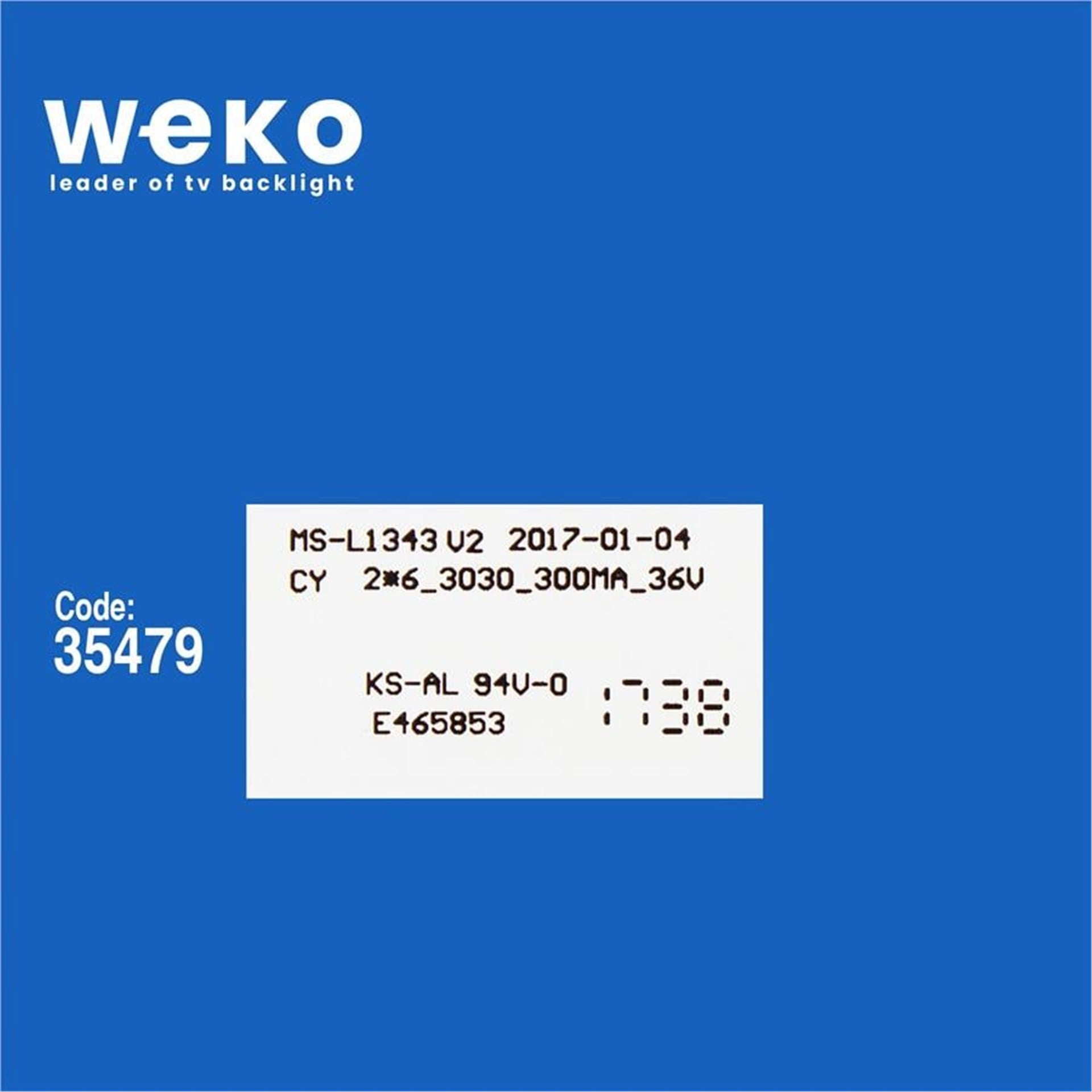 Weko Wkset-5604 35479X2 Ms-L1343 V2  2 Adet Led Bar - Tv Led Bar