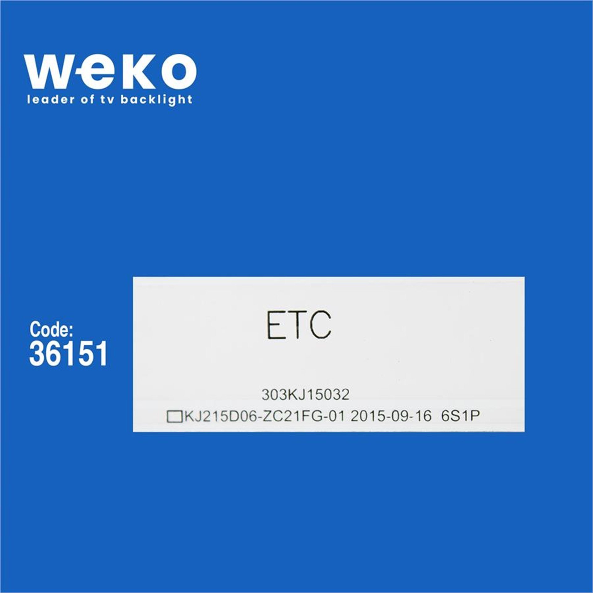 Weko Wkset-5725 36151X2 Kj215d06-Zc21fg-01 303Kj215032 2 Adet Led Bar - Tv Led Bar
