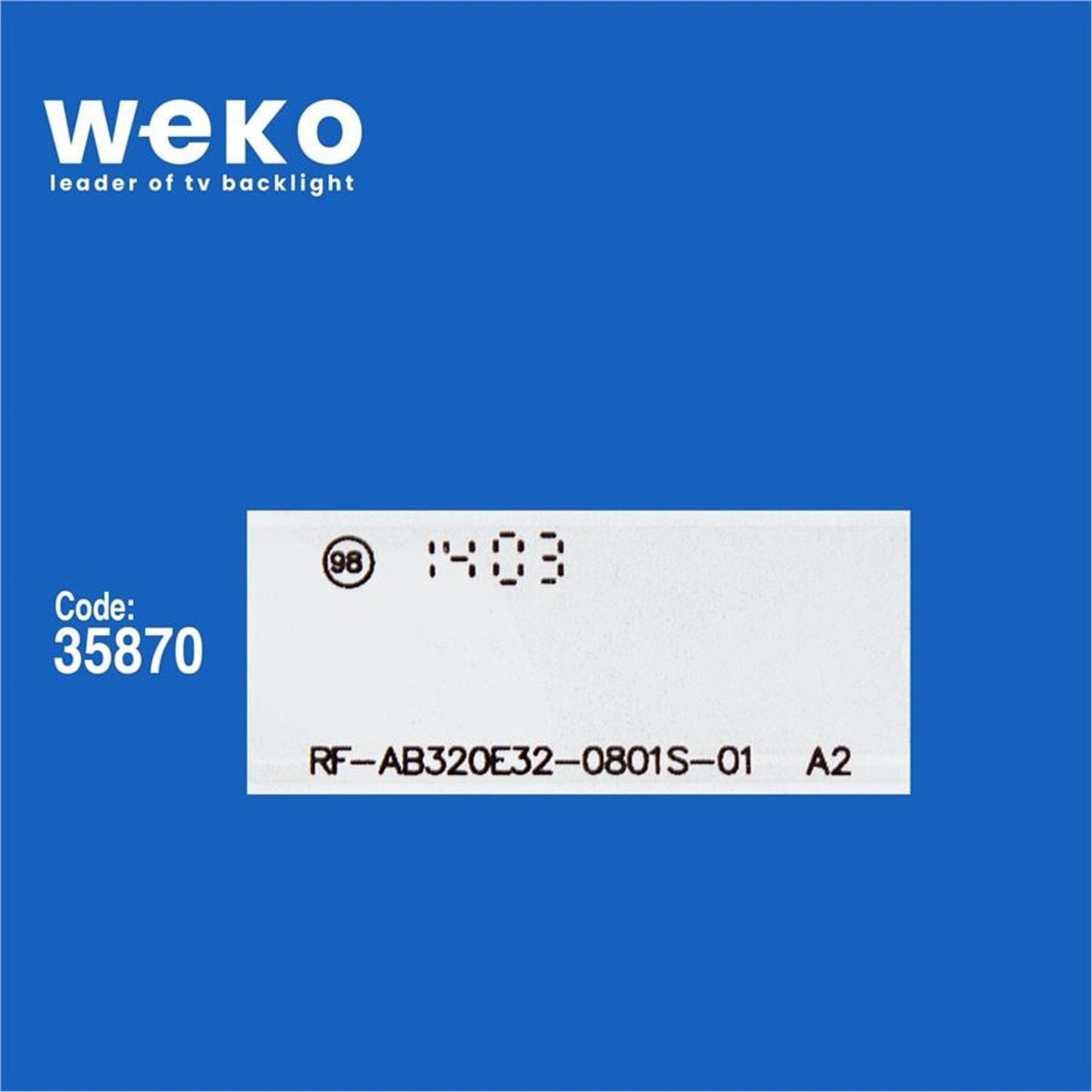 Weko Wkset-5798 35870X3 Rf-Ab320e32-0801S-01 A2 3 Adet Led Bar - Tv Led Bar