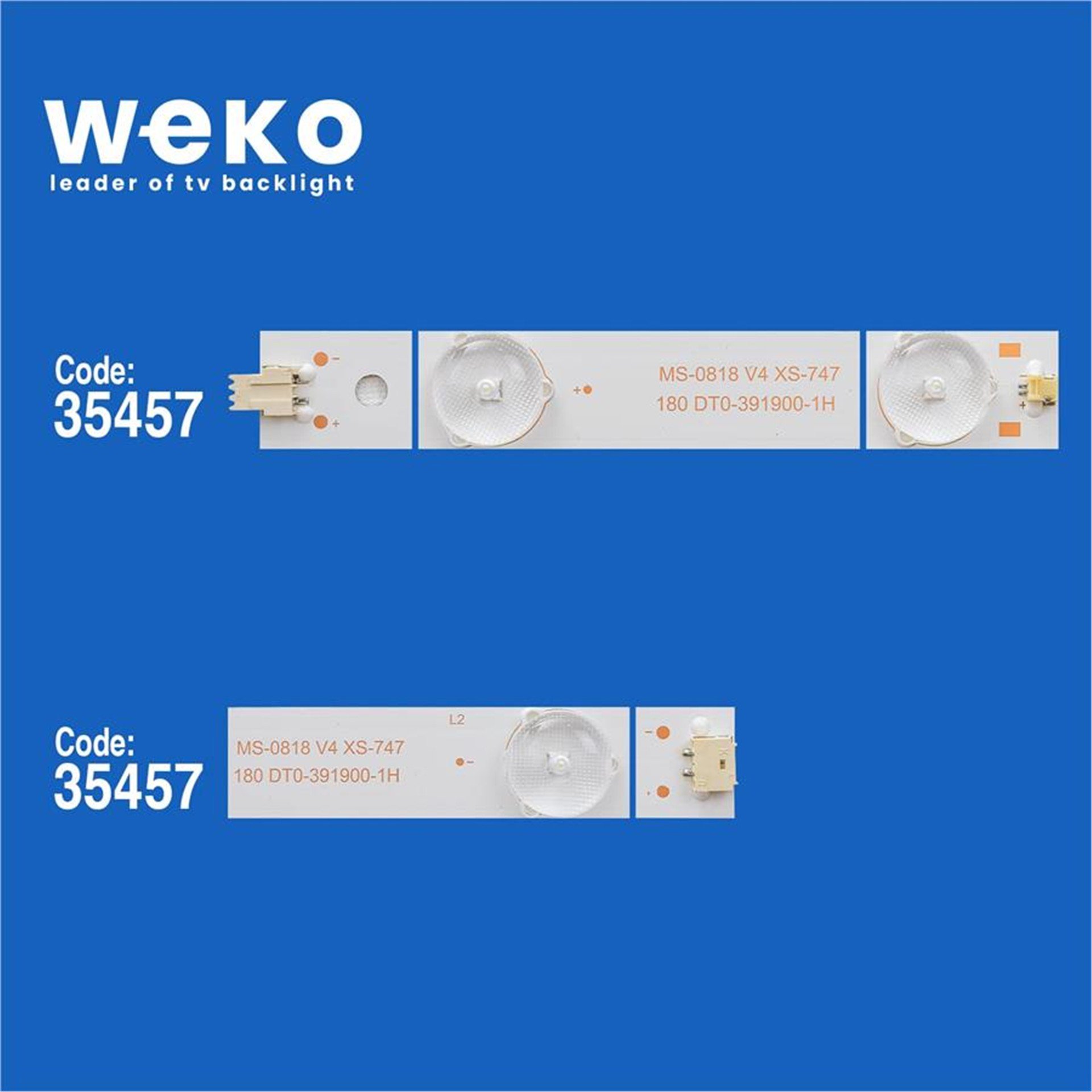 Weko Wkset-5855 35457X4 Ms-0818 V4 A4 180 Dt0-391900-1H 4 Adet Led Bar (Bölünmüş 8 Adet) - Tv Led Bar