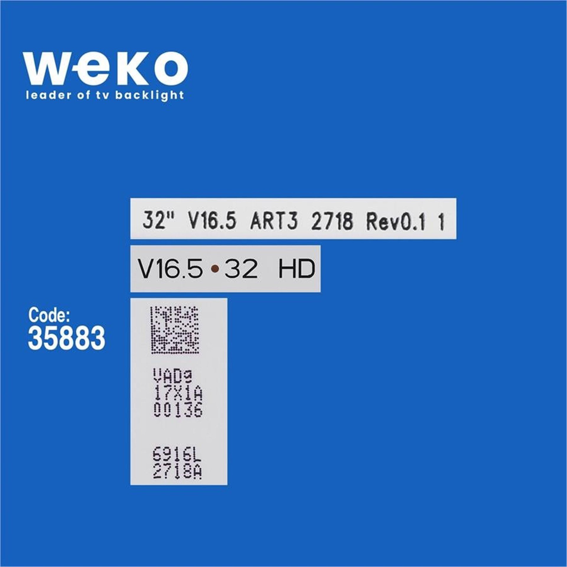 Weko Wkset-5859 35883X3 32 V16.5 Art3 2718 Rev0.1 1 3 Adet Led Bar - Tv Led Bar