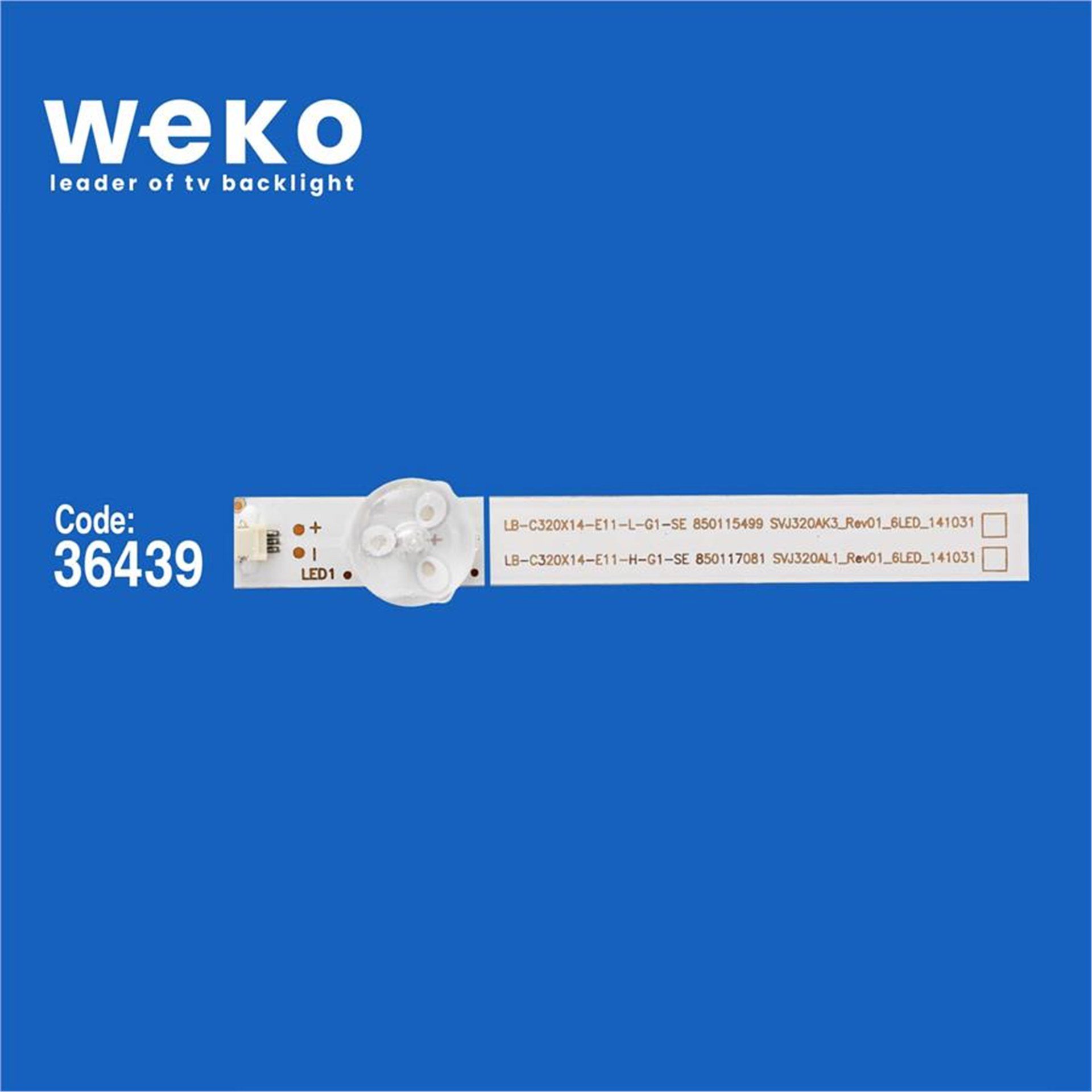 Weko Wkset-5885 36439X3 Svj320ag2_Rev2_6Led_130307  3 Adet Led Bar - Tv Led Bar