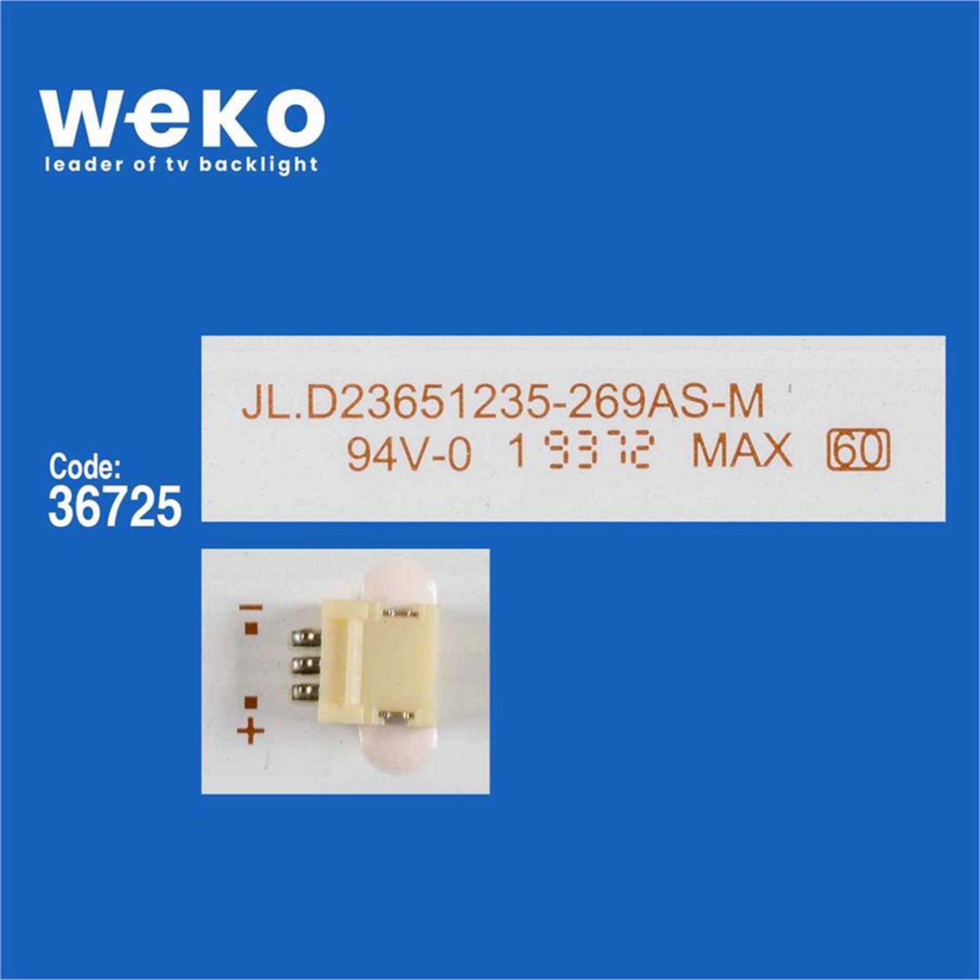 Weko Wkset-5898 36725X2 Sj.Hz.D2360501-2835Bs-M  2 Adet Led Bar - Tv Led Bar