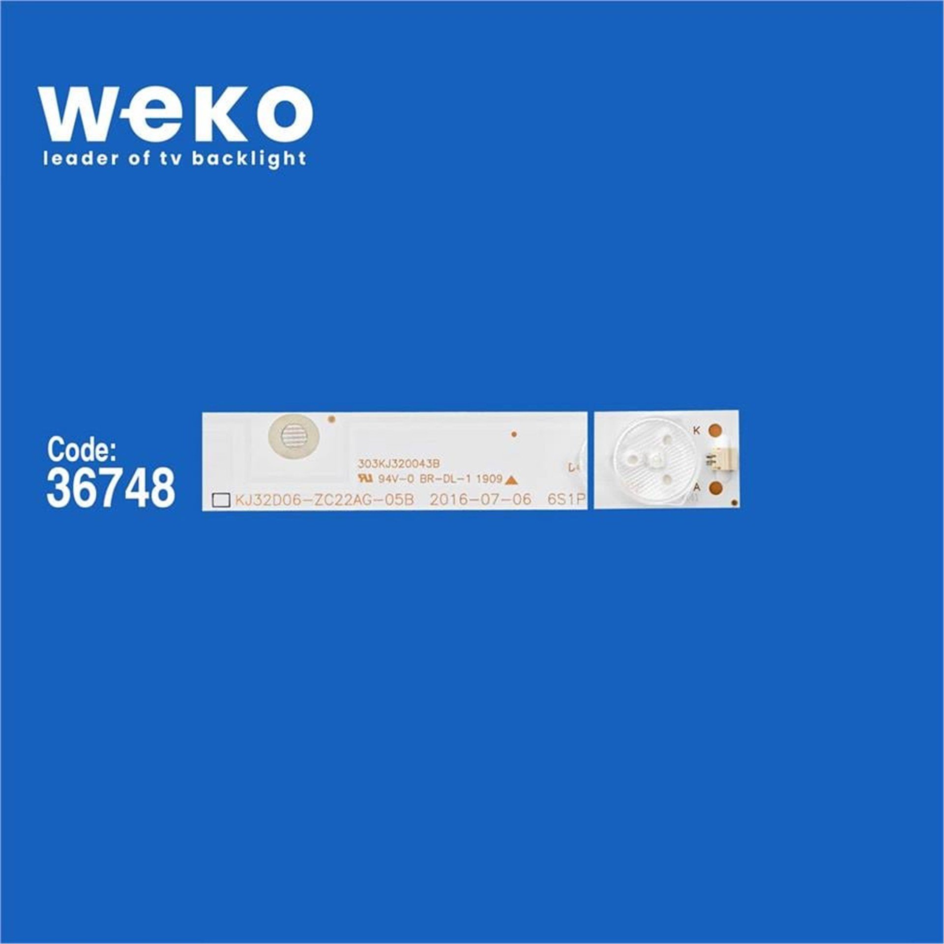 Weko Wkset-5918 36748X2 Kj32d06-Zc22ag-05 303Kj320043 2 Adet Led Bar 6V - Tv Led Bar