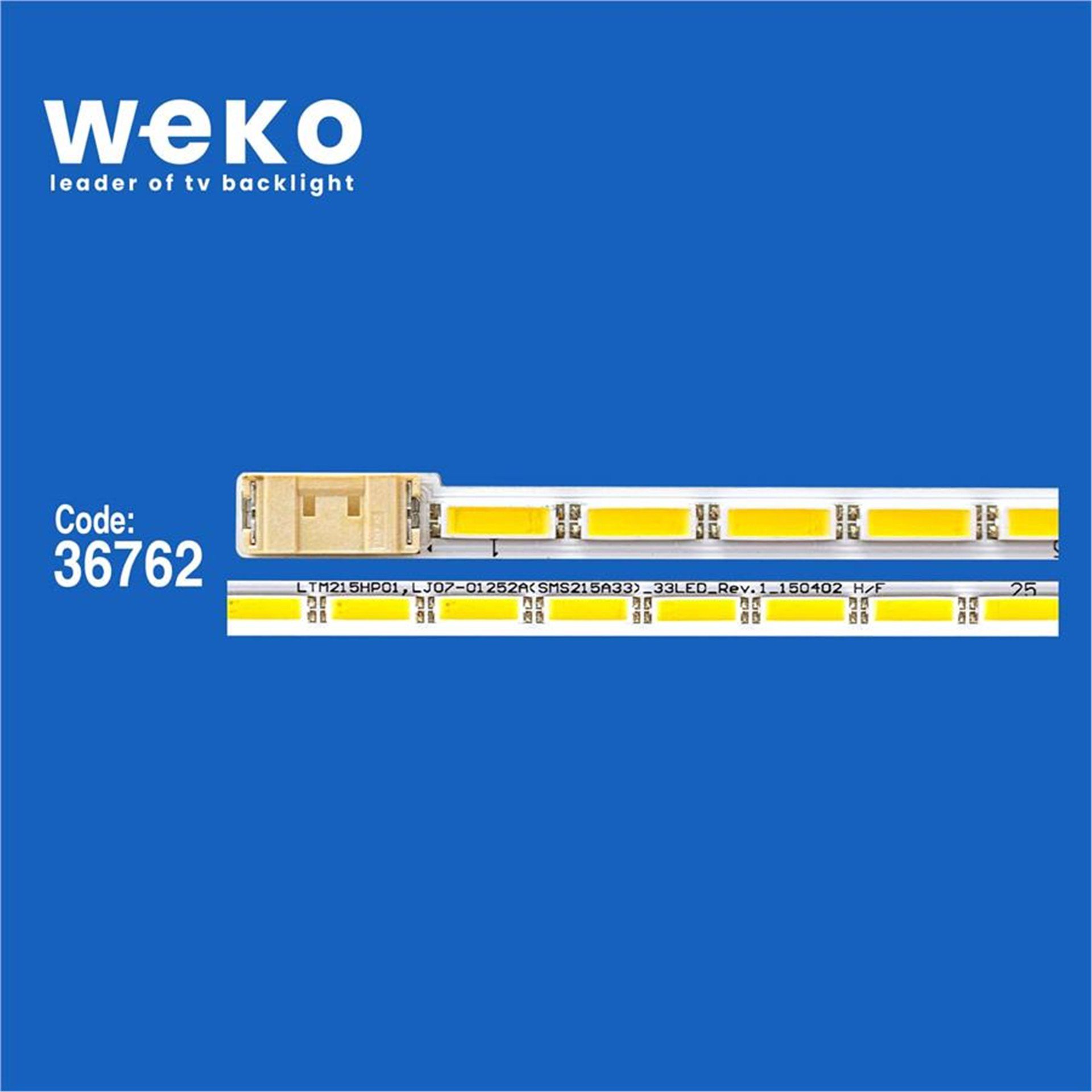 Weko Wkset-5965 36762X1 Ltm215hp01,Lj07-01252A(Sms215a33)_33Led_Rev.1_150402 H/F  1 Adet Led Bar (33Led) - Tv Led Bar