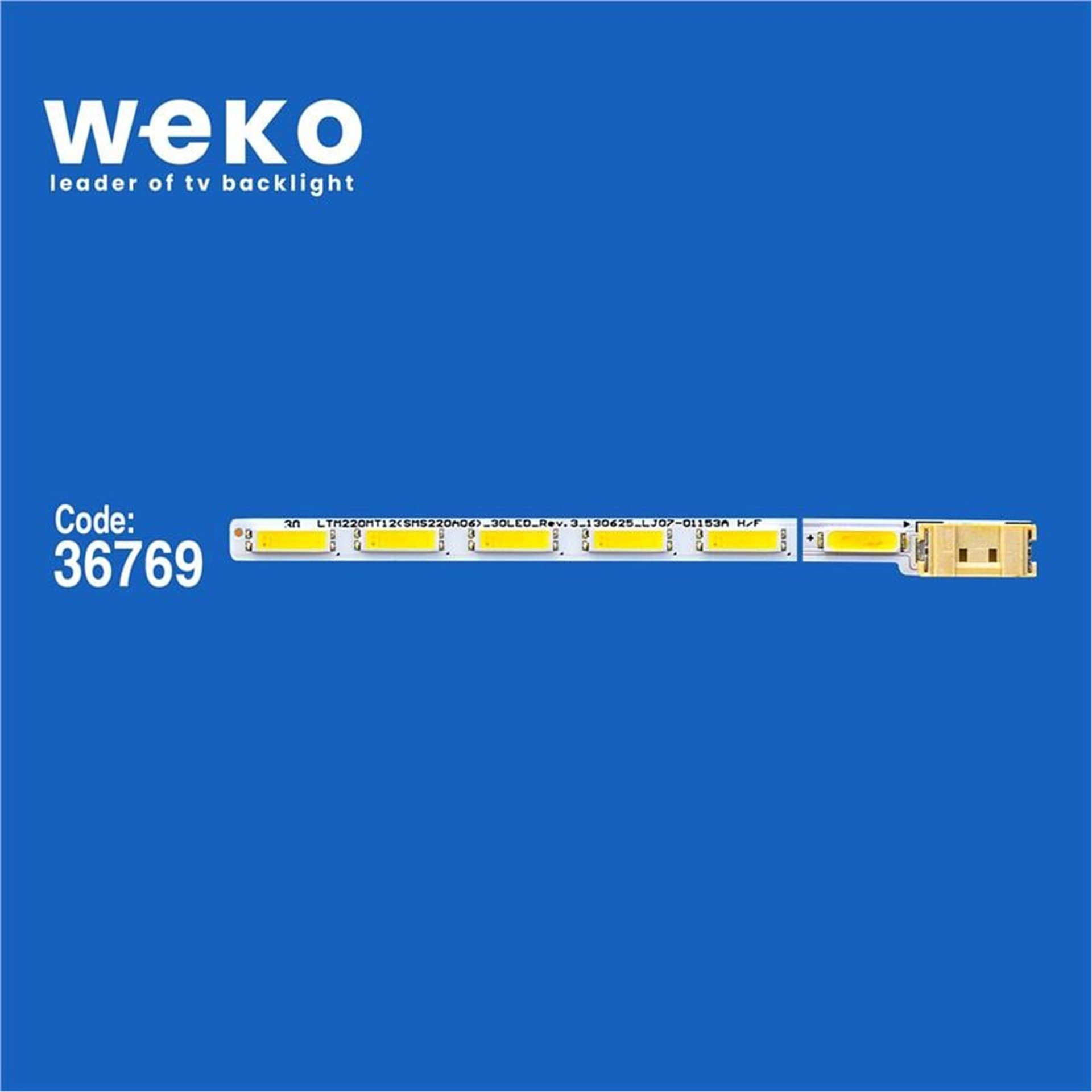 Weko Wkset-5970 36769X1 Ltm220mt12(Sms220a06)_30Led_Rev.3_130625 Lj07-01153A H/F  1 Adet Led Bar (30Led) - Tv Led Bar