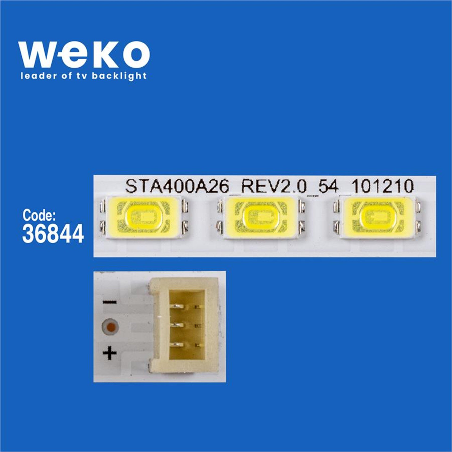 Weko Wkset-6037 36844X2 Sta400a26_Rev2.0_54_101210 2 Adet Led Bar (54Led) - Tv Led Bar