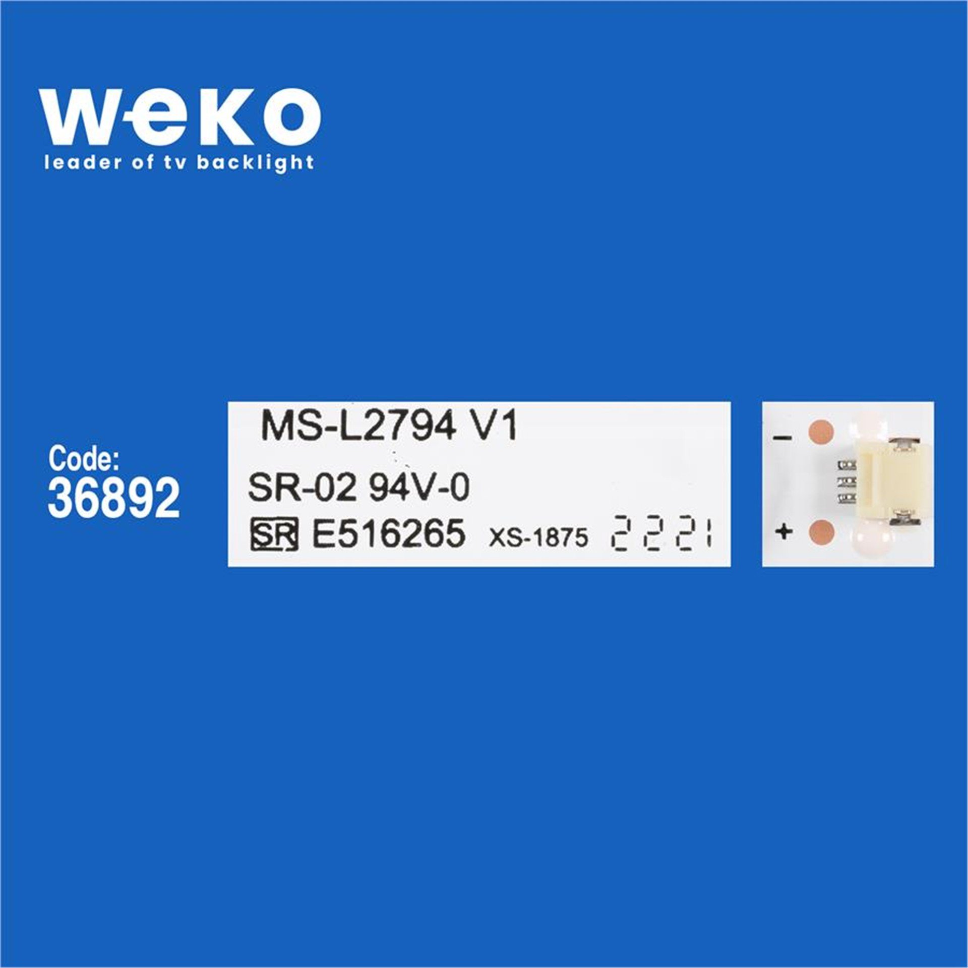 Weko Wkset-6096 36892X2 Mx32d06-Zc22ag-10 6S1P 303Mx320039 2 Adet Led Bar (3V6led58,1Cm) - Tv Led Bar