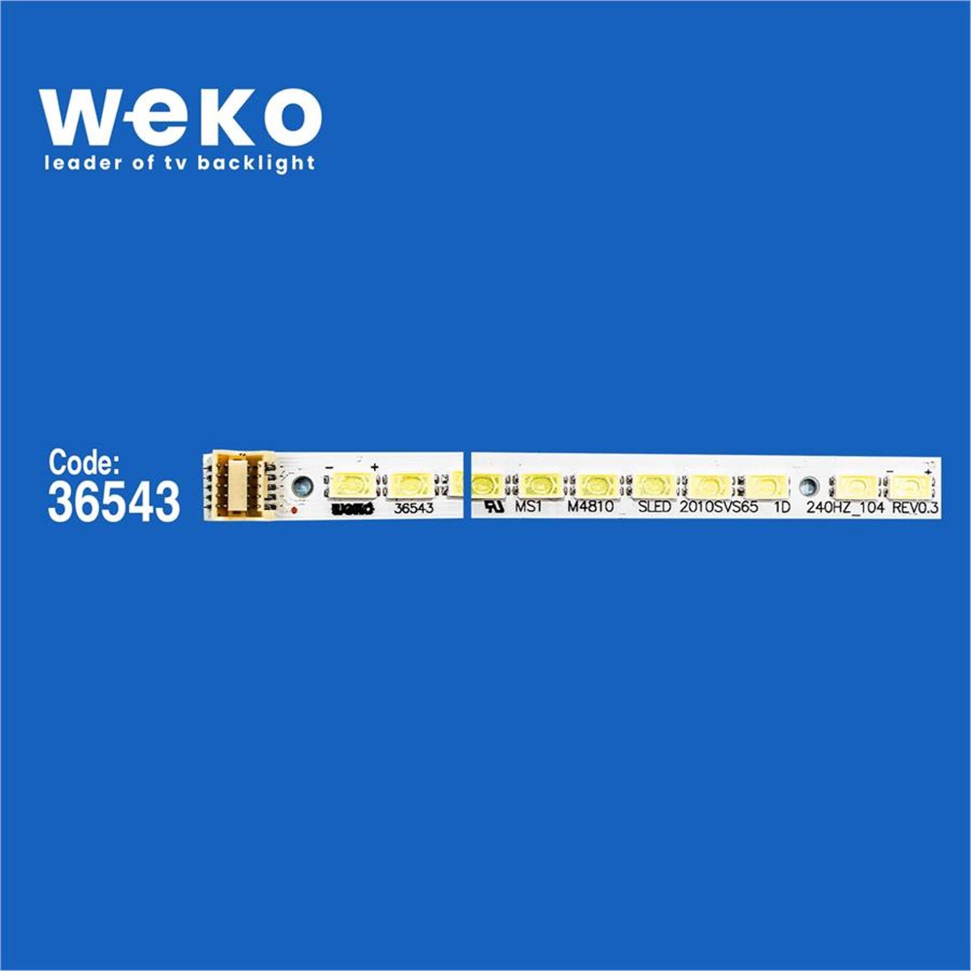 Weko Wkset-6192 36543X2 Sled 2010Svs65 1D 240Hz-104 Rev.3 1 2 Adet Led Bar (104Led) - Tv Led Bar