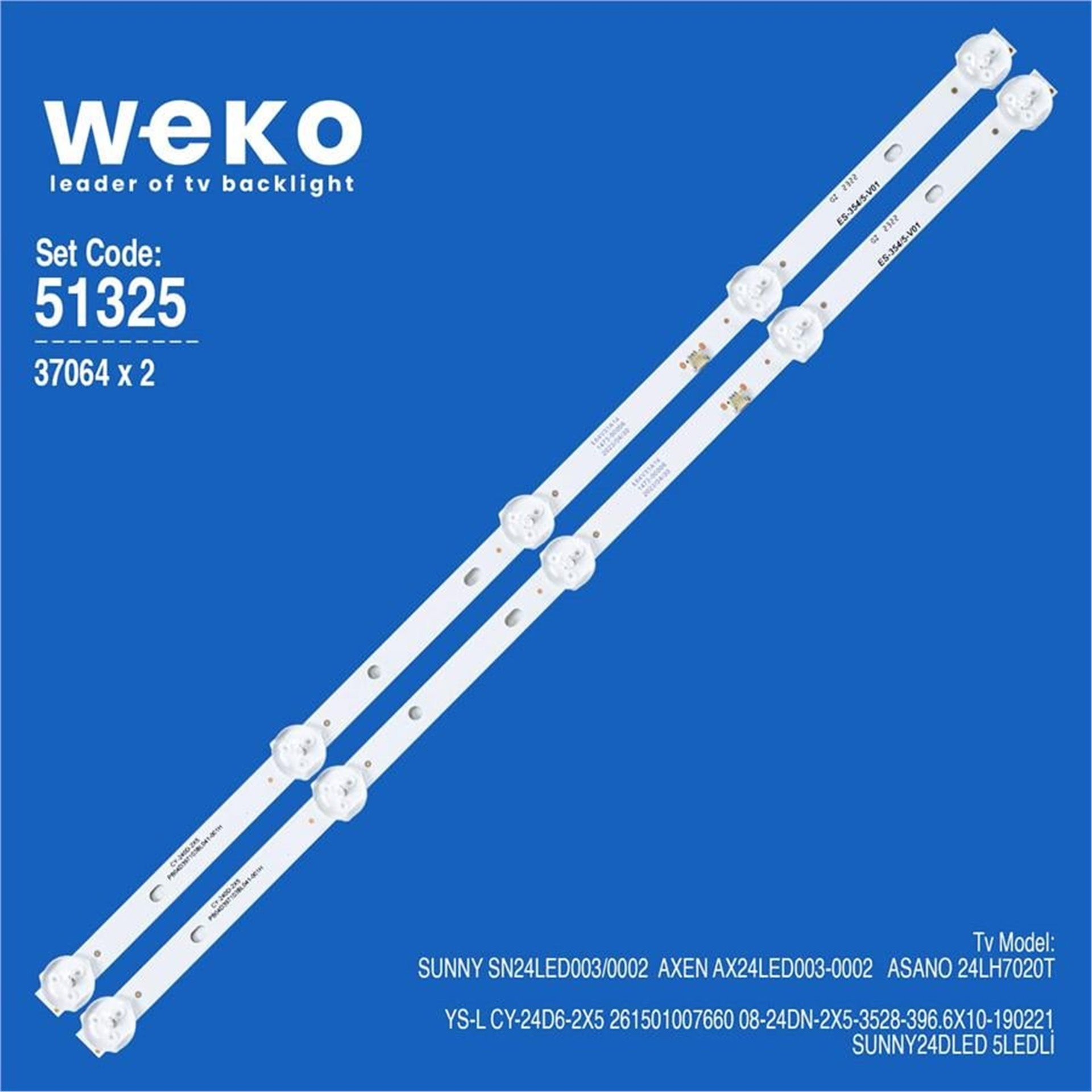 Weko Wkset-6325 37064X2 Ys-L Cy-24D6-2X5 261501007660  2 Adet Led Bar - Tv Led Bar