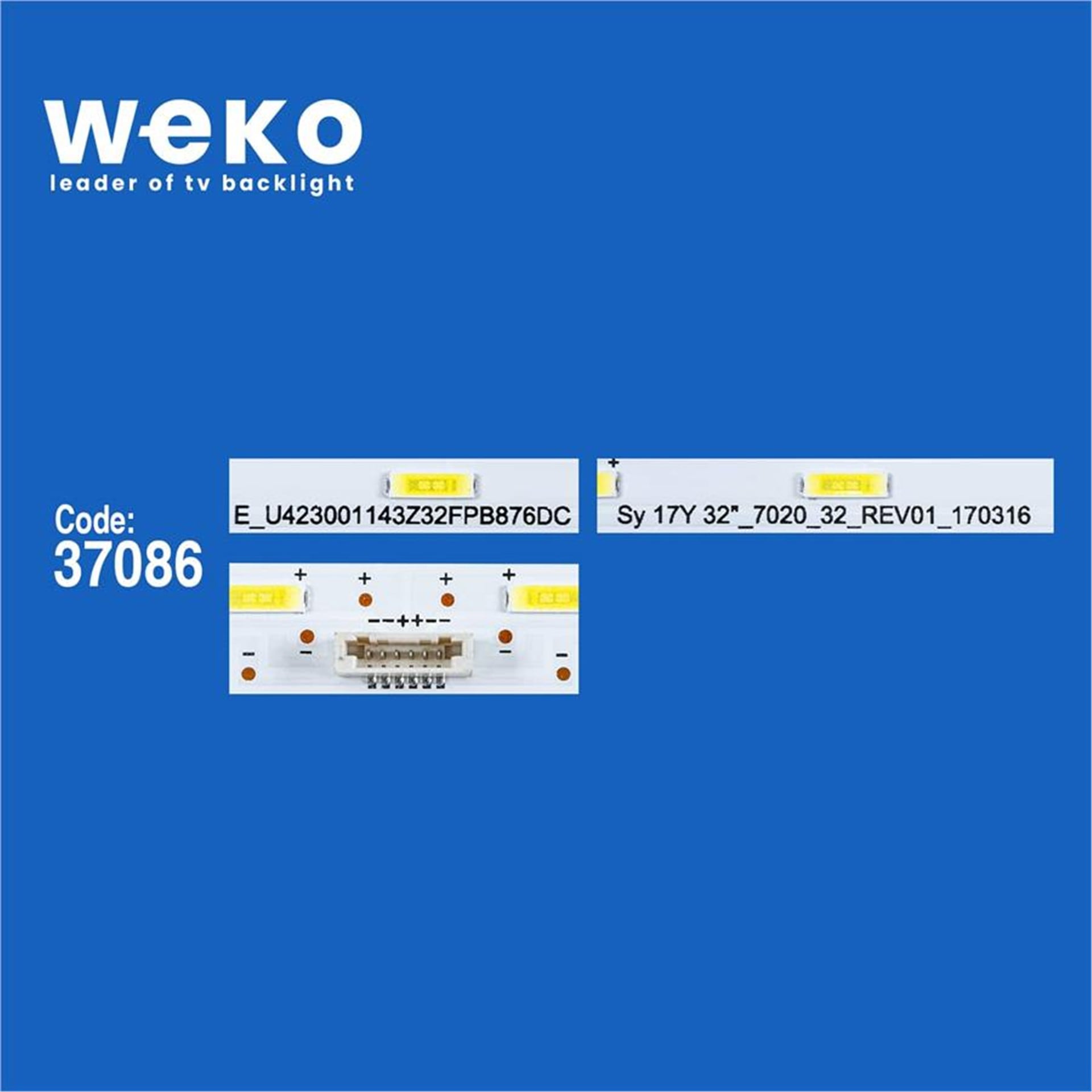 Weko Wkset-6374 37094X1 Sony 17Y 32_7020_32_Rev01_170316  1 Adet Led Bar (32Led) - Tv Led Bar
