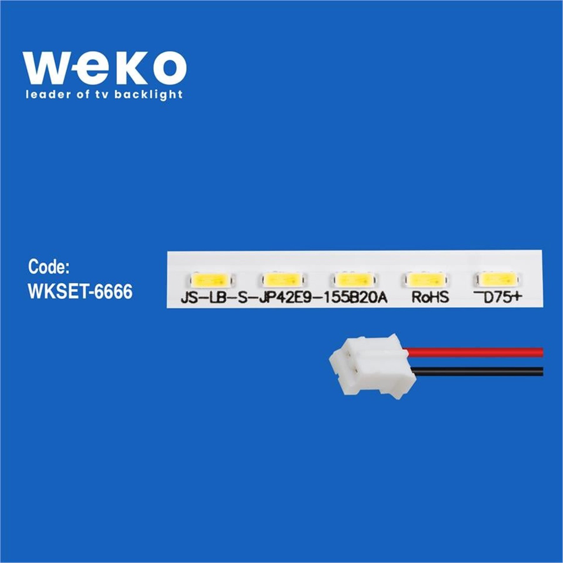 Weko Wkset-6666 Js-Lb-S-Jp42e9-155B20A 75 Ledli 54 Cm 3V  1 Adet Led Bar (54Led) - Tv Led Bar
