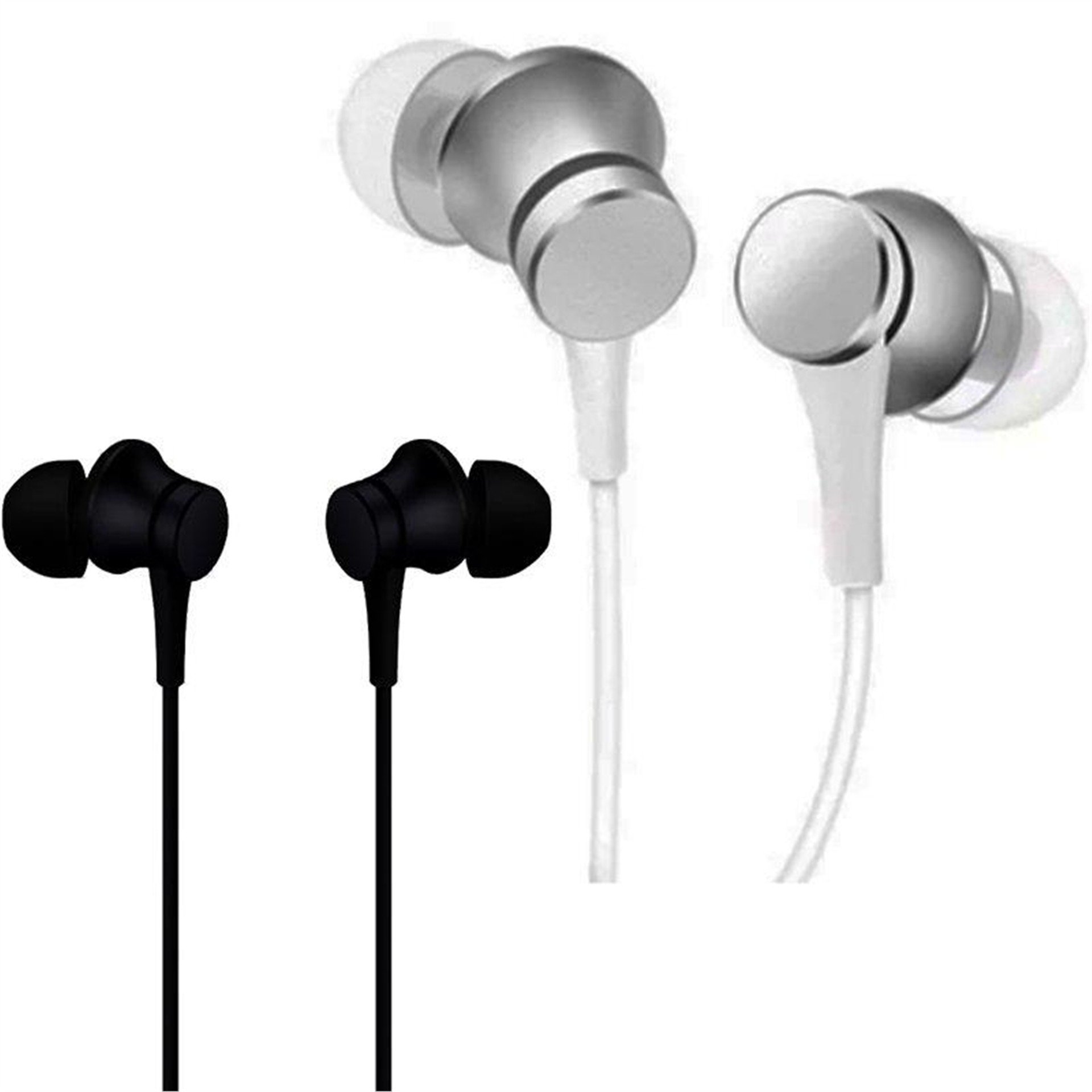 Xiaomi Xiaomi Piston Basic Edition Mikrofonlu Kulakiçi Kulaklık (Siyah-Beyaz) - Telefon Kulaklıkları