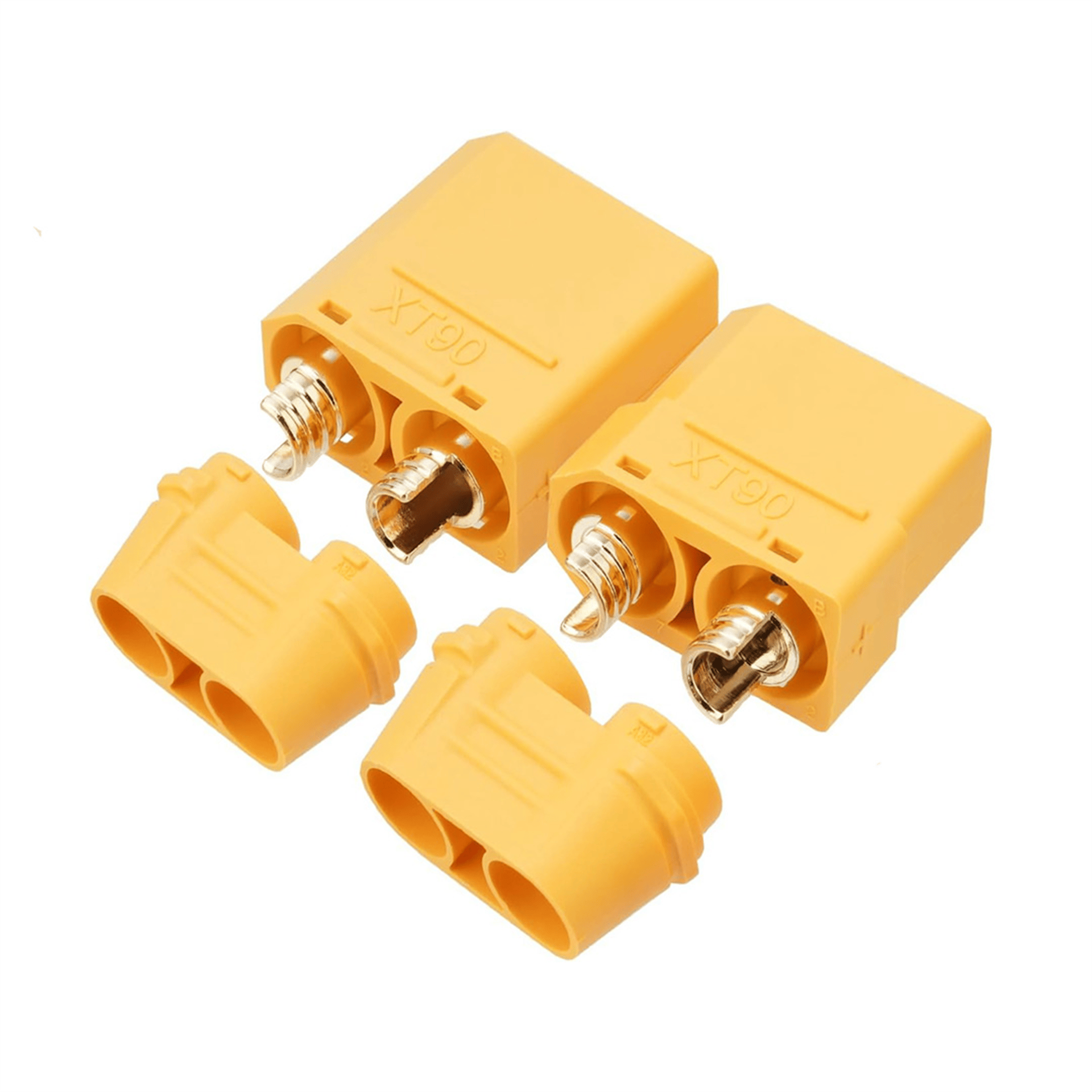 Powermaster XT90 Konnektör Erkek/Di̇şi̇ Soket Çi̇fti̇ (Lipo Batarya İçi̇n) 4 Parça - Fiş - Jack - Şase - Buton - Konnektör
