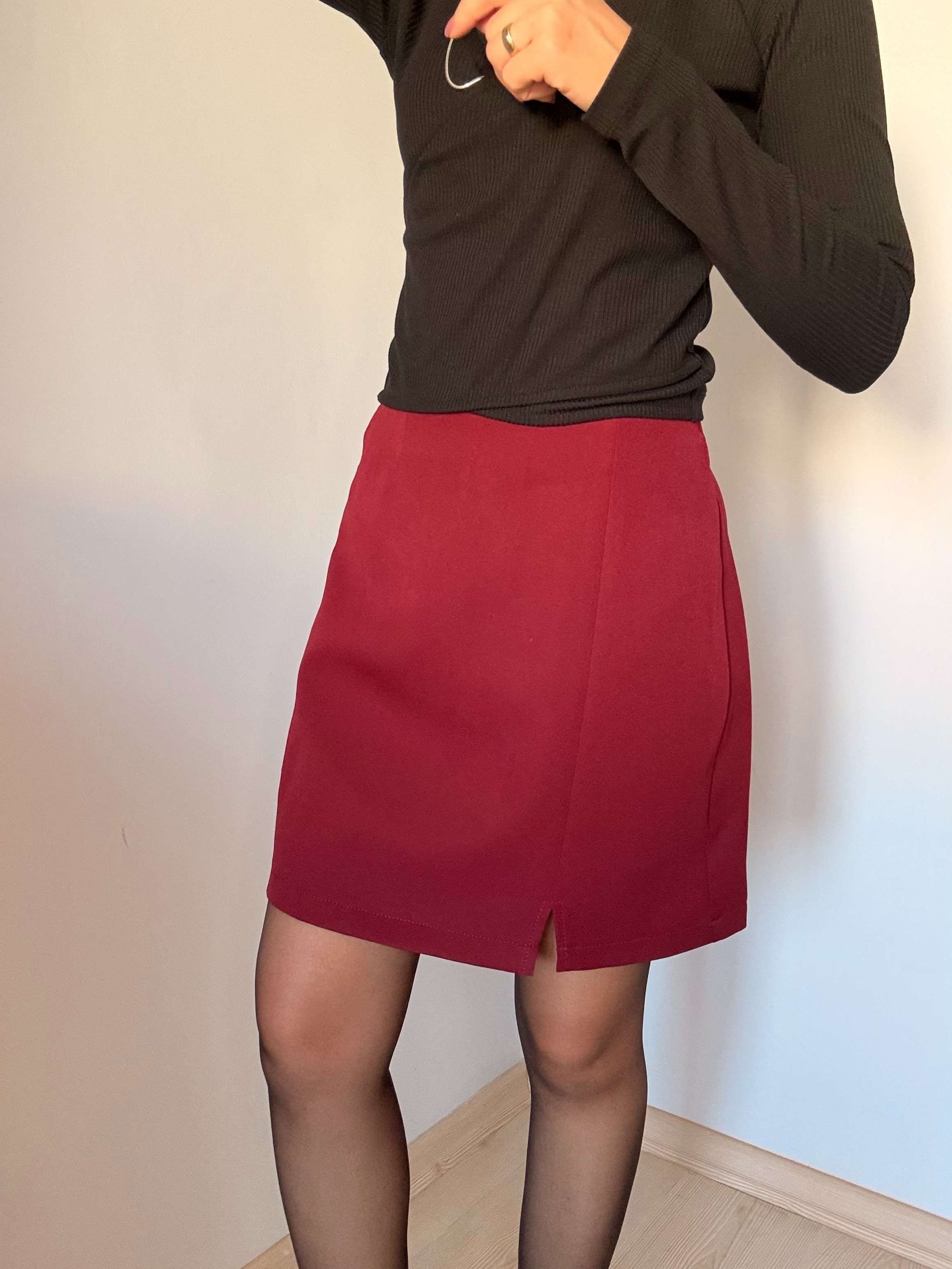 Bordo Şort Etek