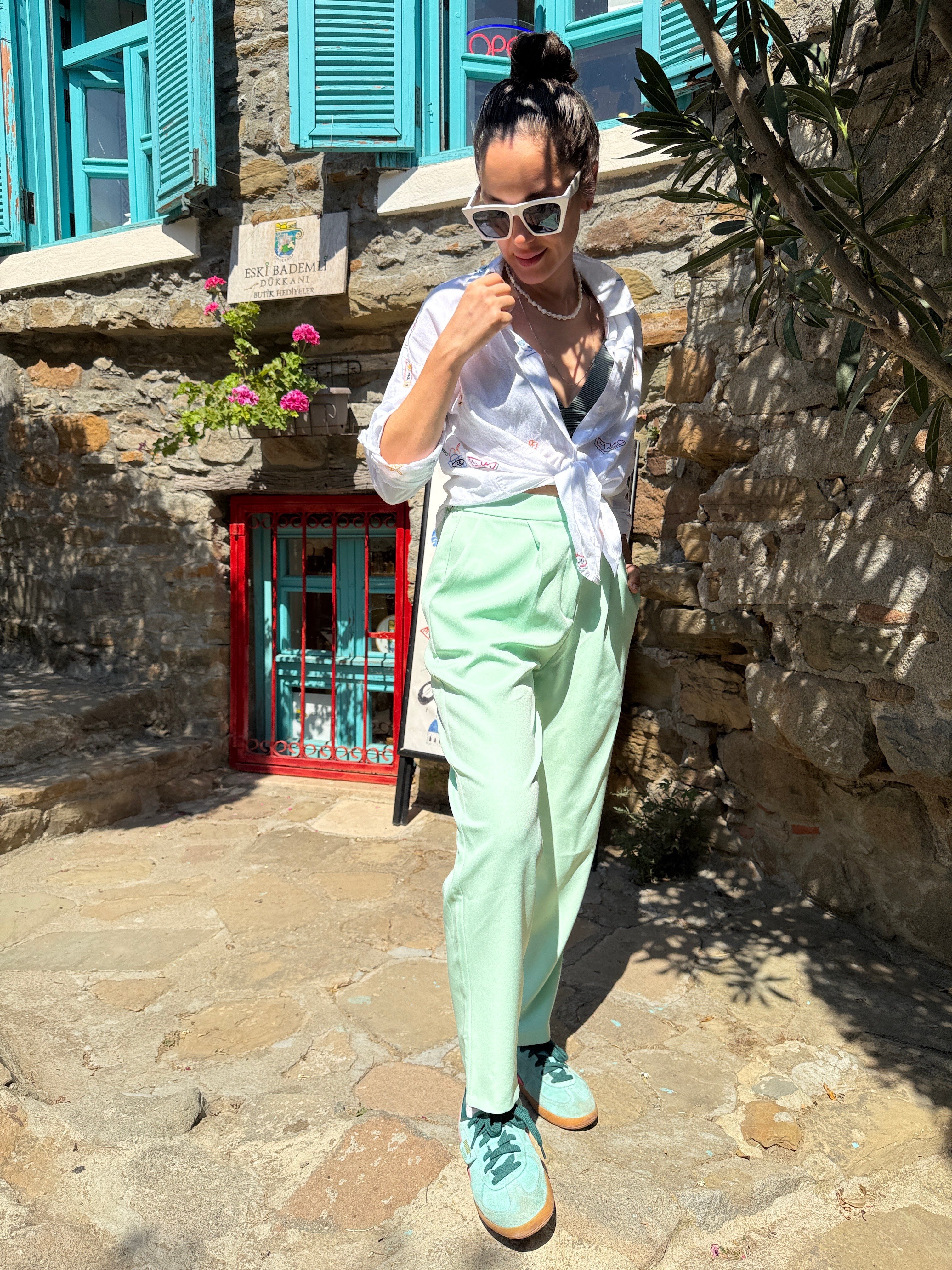 Mint Yeşili Havuç Pantolon