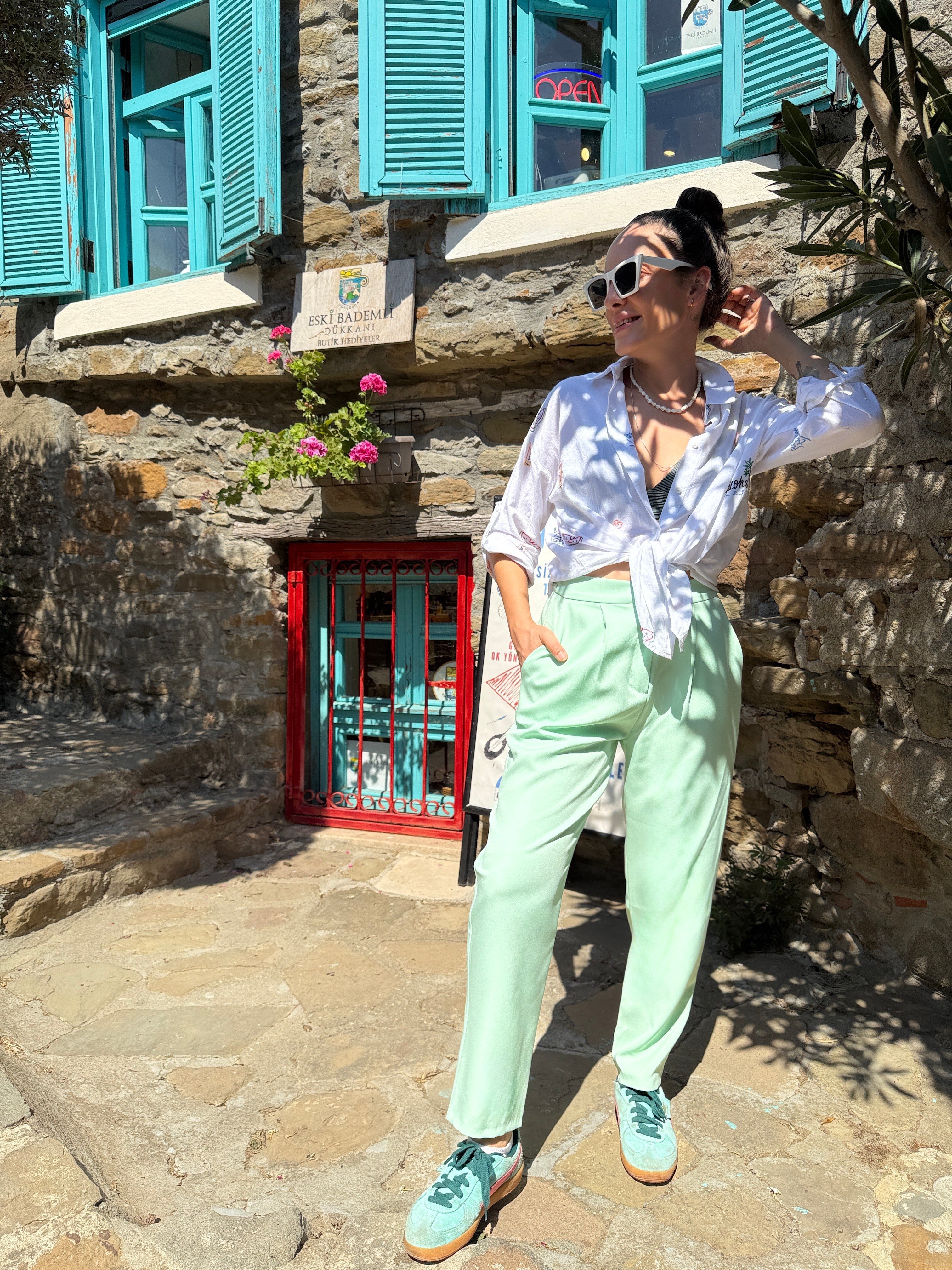 Mint Yeşili Havuç Pantolon