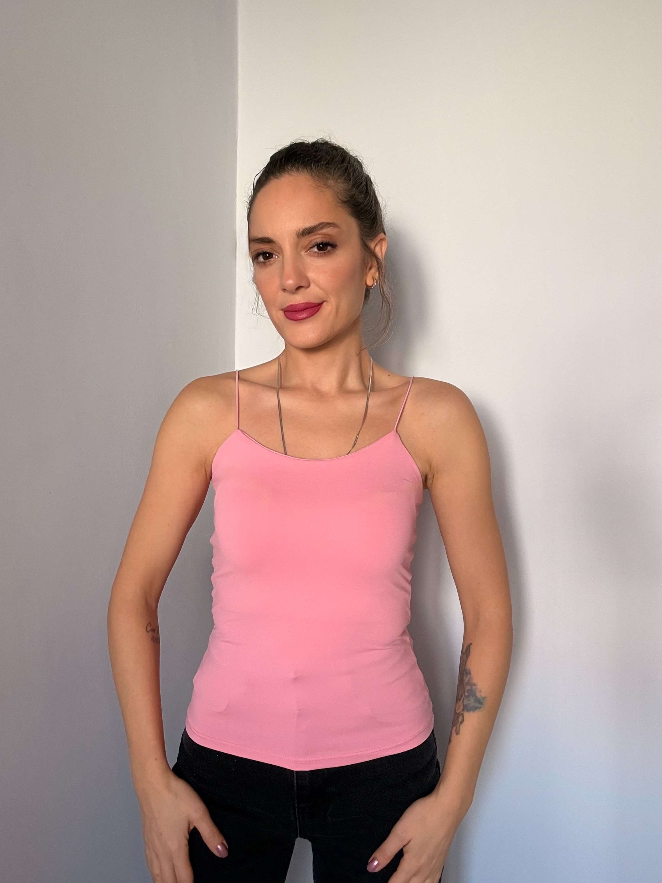 Pembe İp Askılı Atlet