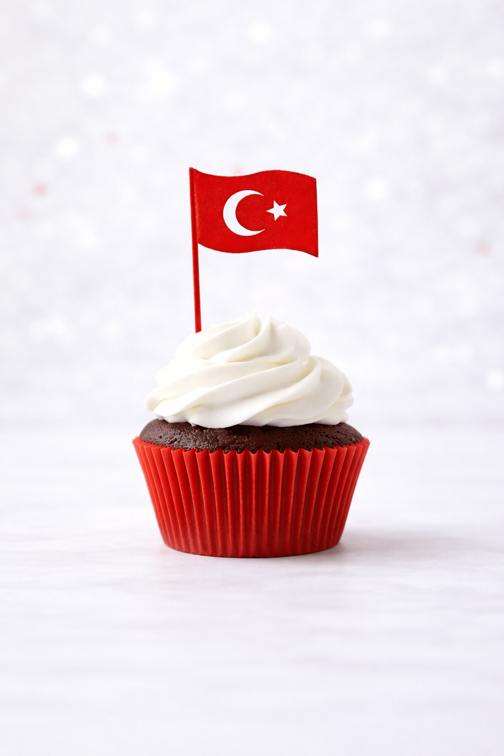 23 Nisan Çocuk Bayramı 4lü Tekrar Kullanılır Pasta Kürdanı Cupcake Kek Tatlı Kırmızı Plastik