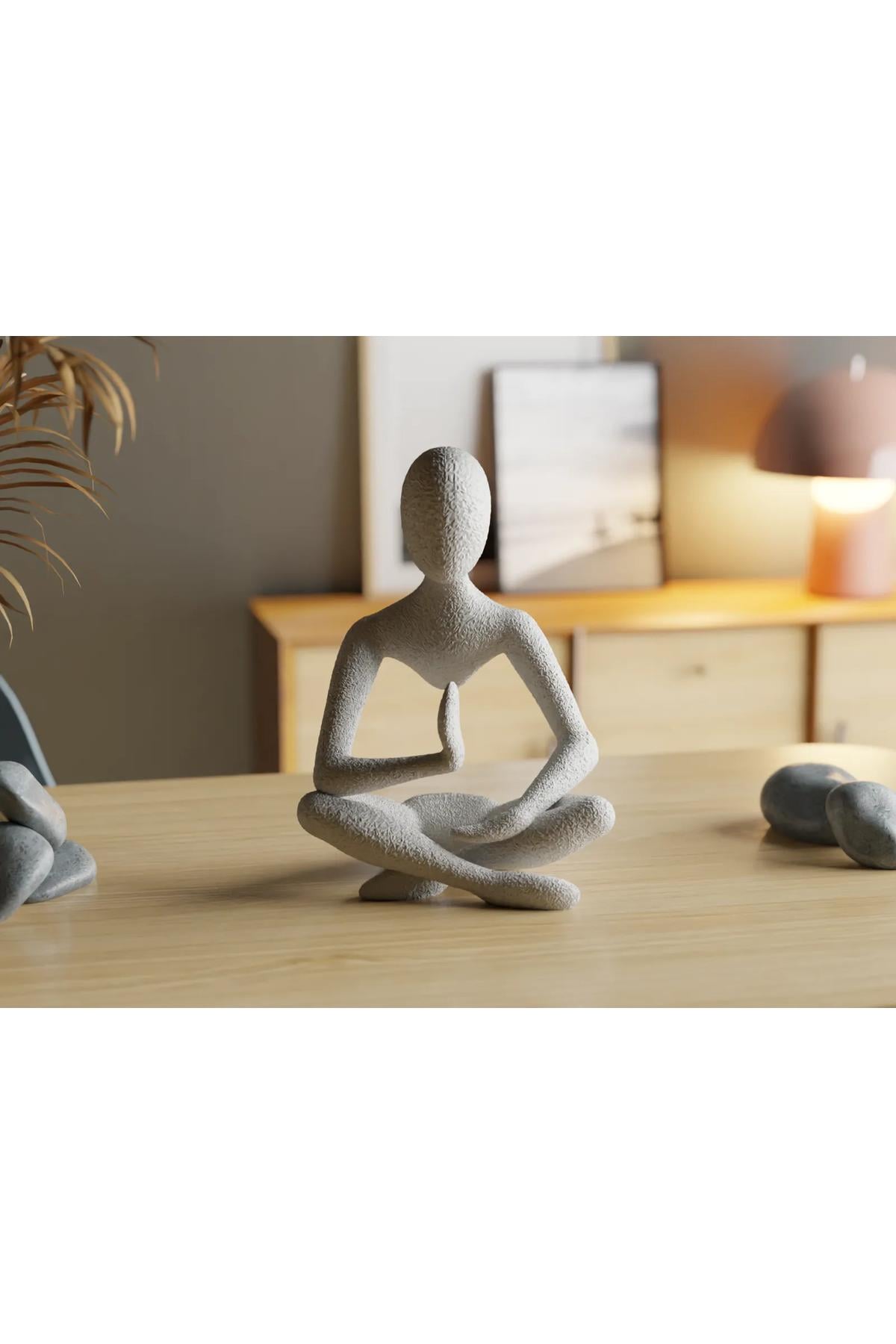 3 Boyutlu Meditasyon Biblo Heykel Figür Dekor Dekorasyon