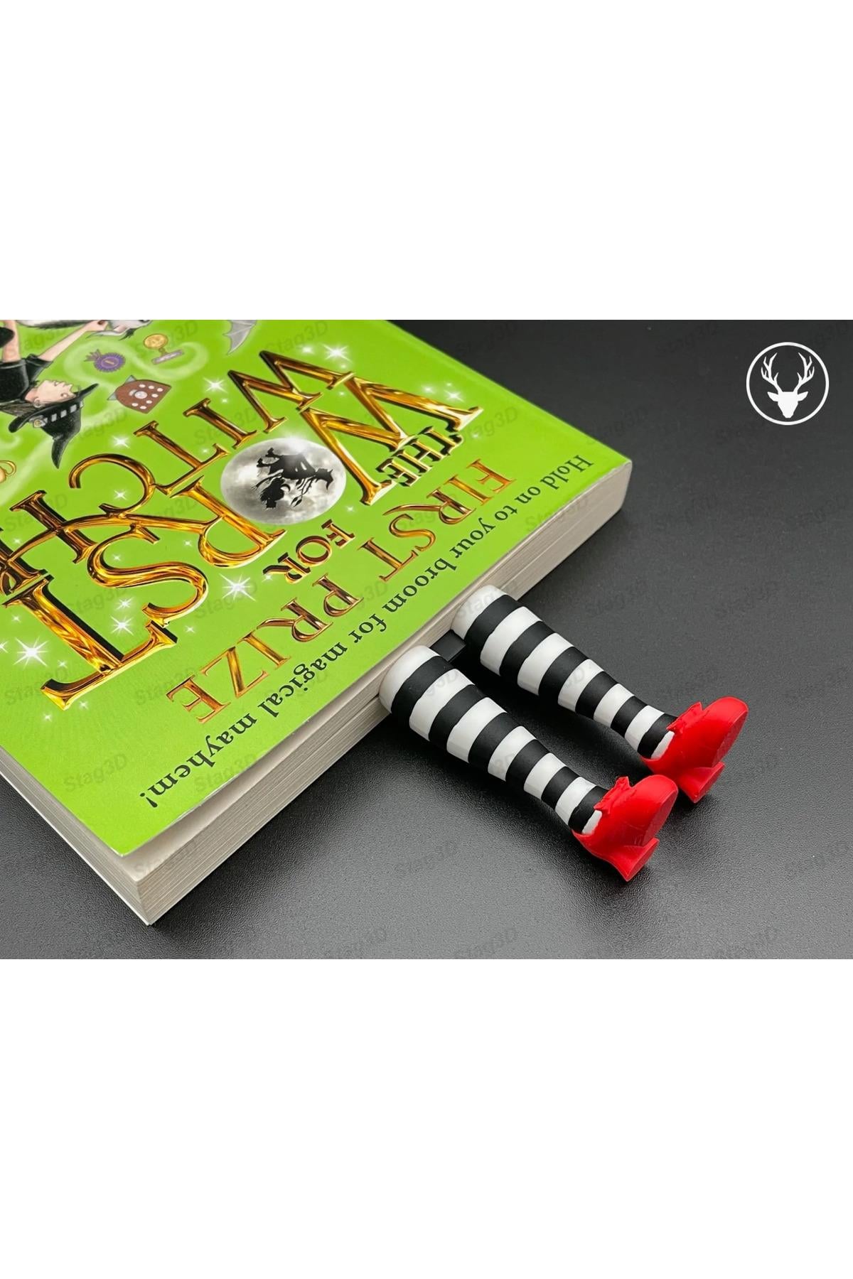 3D Baskı Temalı – Çizgili Bacak Tasarımı Kitap ayracı