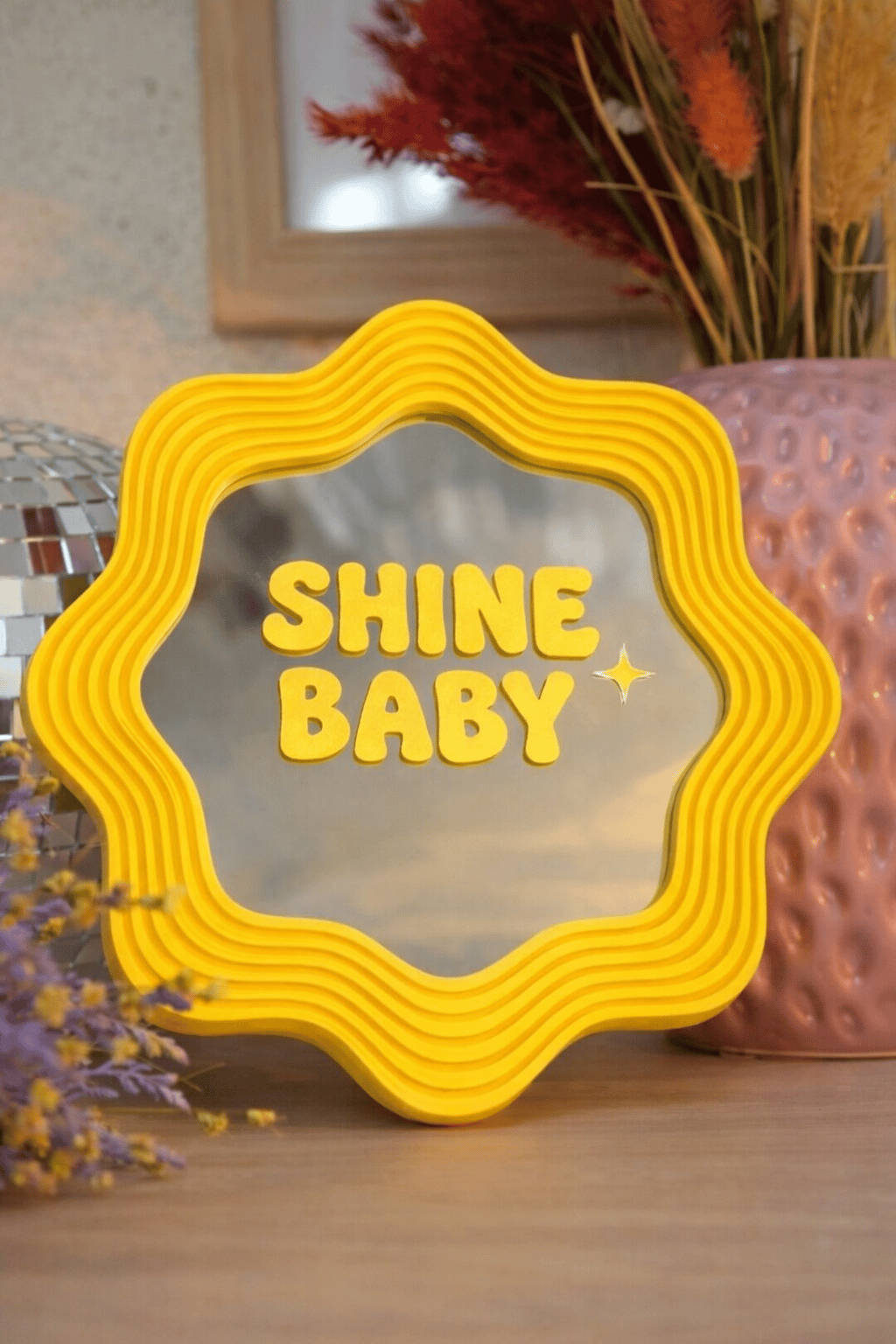 BLOOMY Ayna – Eğlenceli 3D Çerçeve – Yazılı Cam Ayna / SHINE BABY