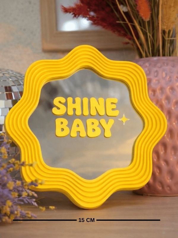 BLOOMY Ayna – Eğlenceli 3D Çerçeve – Yazılı Cam Ayna / SHINE BABY