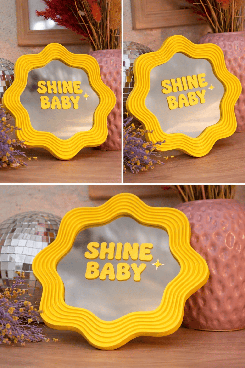 BLOOMY Ayna – Eğlenceli 3D Çerçeve – Yazılı Cam Ayna / SHINE BABY
