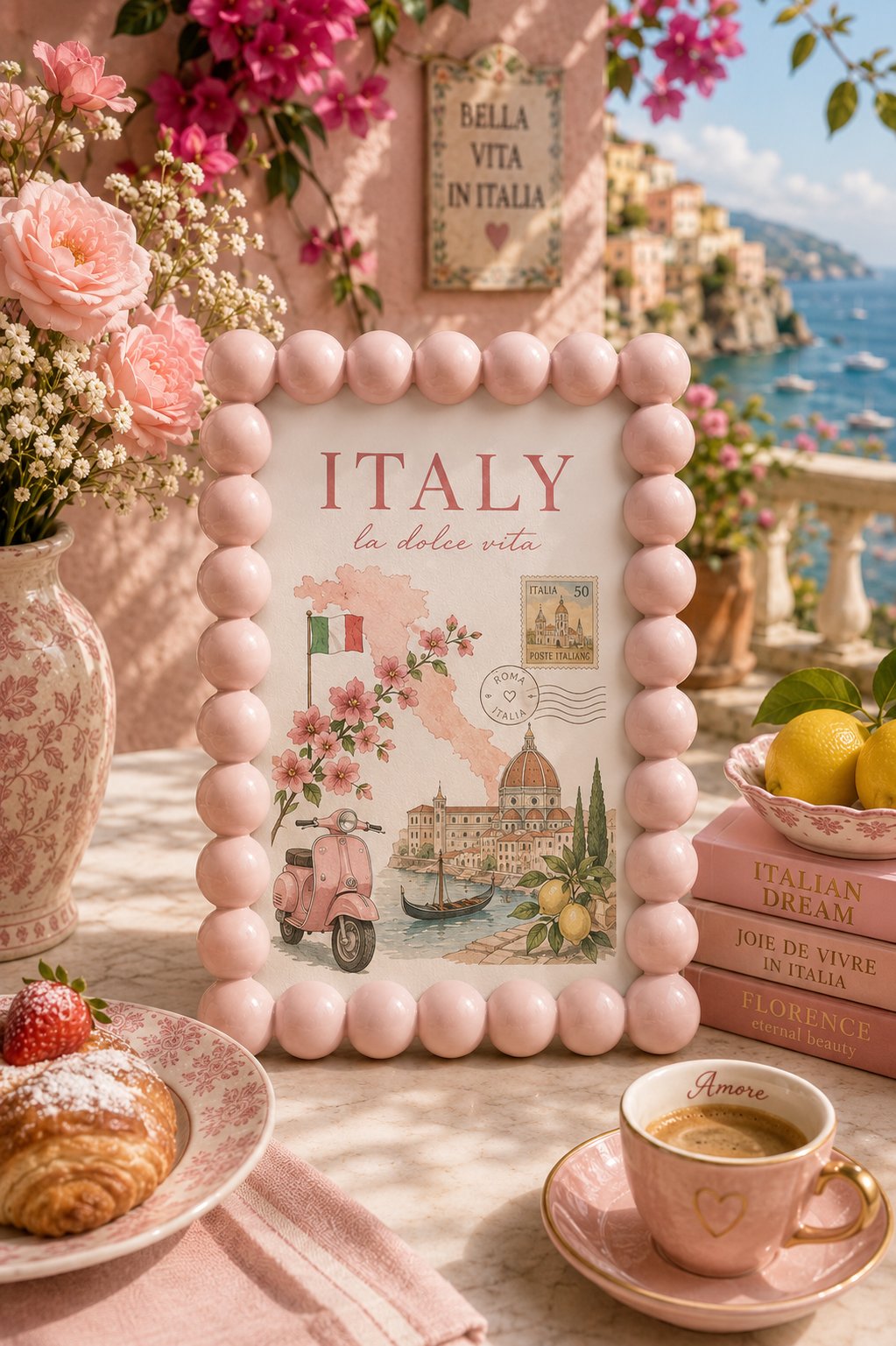 Bubble Frame Dekoratif Fotoğraf Çerçevesi 10x15 cm – PLA Boncuk Detaylı