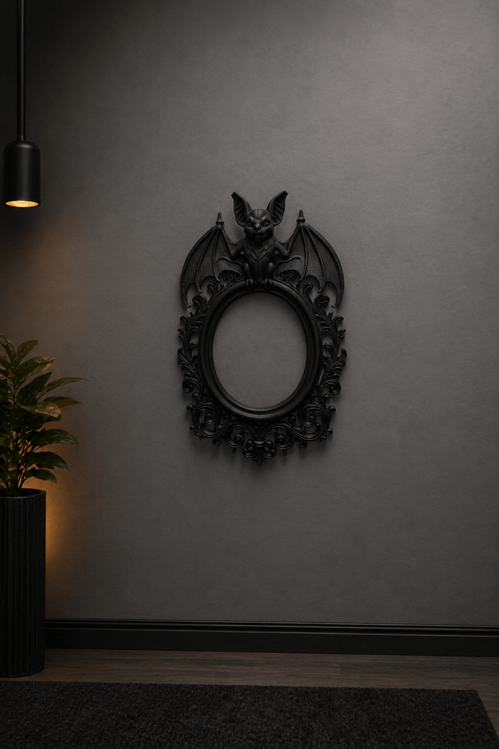Gotik Yarasa Çerçeve, dekoratif süs