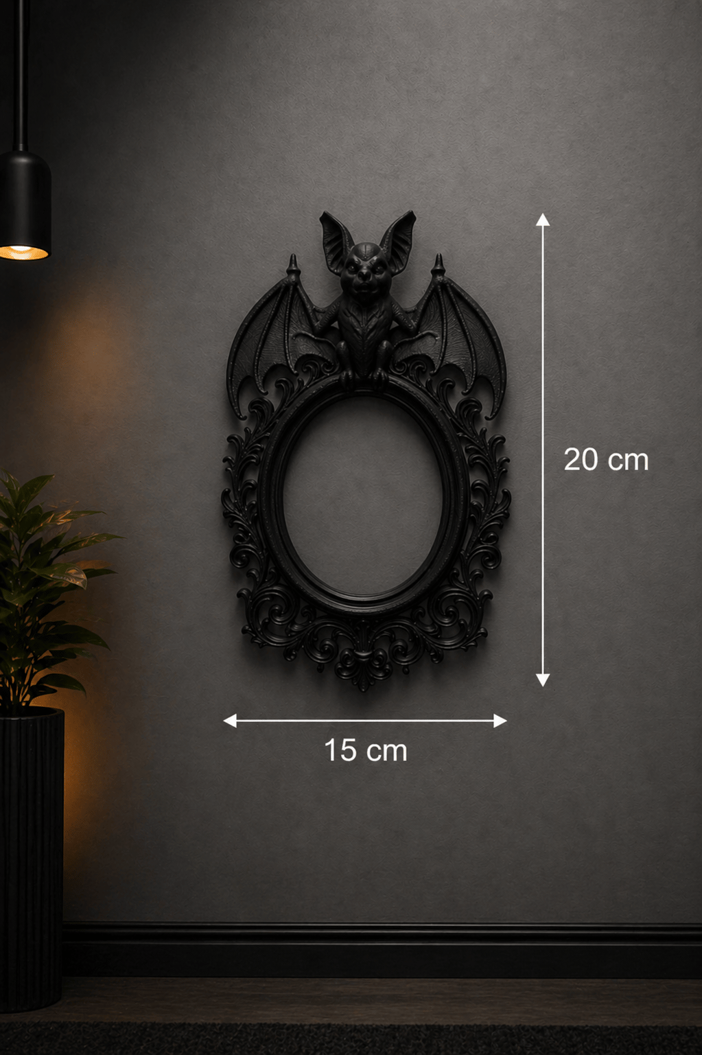Gotik Yarasa Çerçeve, dekoratif süs